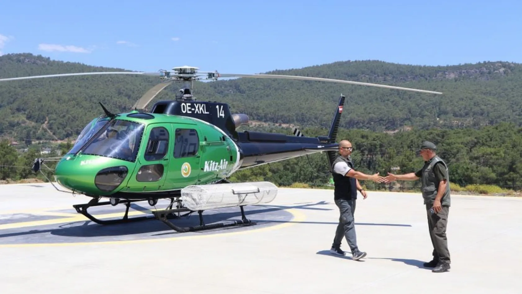 H125 Helikopterleri Muğla'da Yangınla Mücadelede Görevde