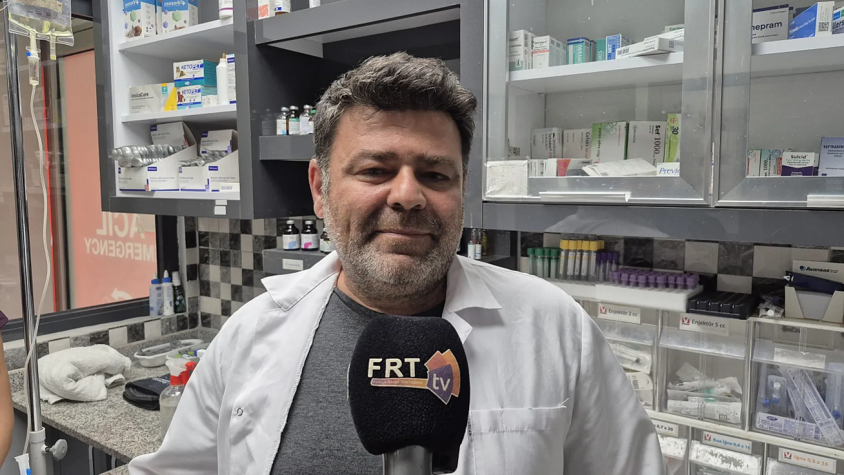 Yaralı yavru tilki, Fethiye Bölge Hayvan Hastanesi'nde tedavi altında