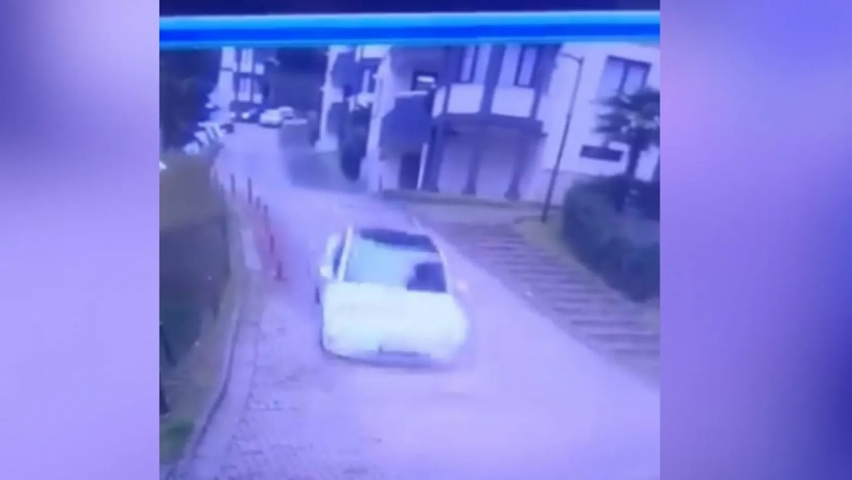 Kontrolden çıkan elektrikli araç, otoparkı savaş alanına çevirdi