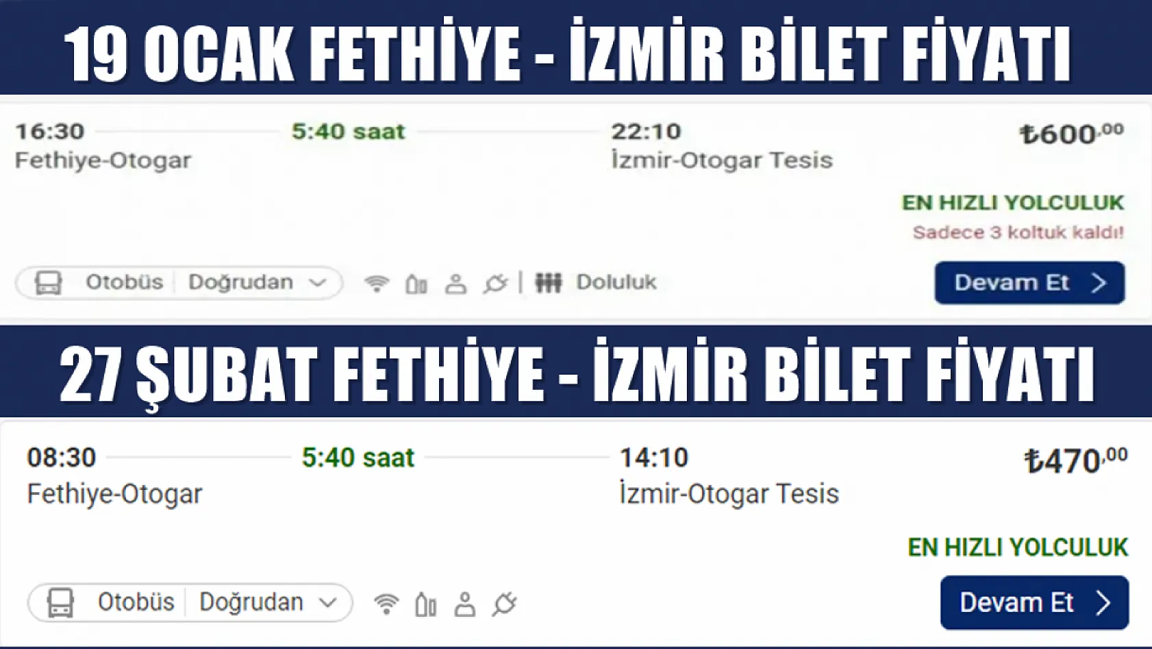 Fethiye-İstanbul otobüs fiyatına indirim geldi! 2024 indirimli otobüs bileti fiyatları…