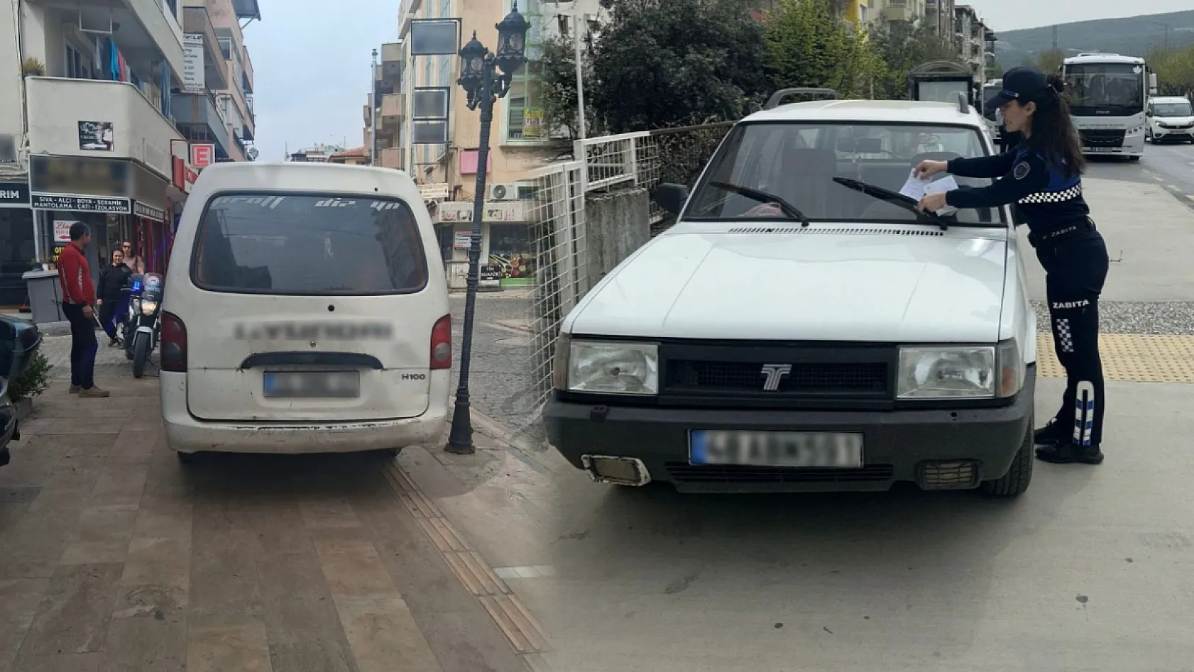 Muğla'da Kaldırıma Park Eden Araçlara İdari Yaptırım