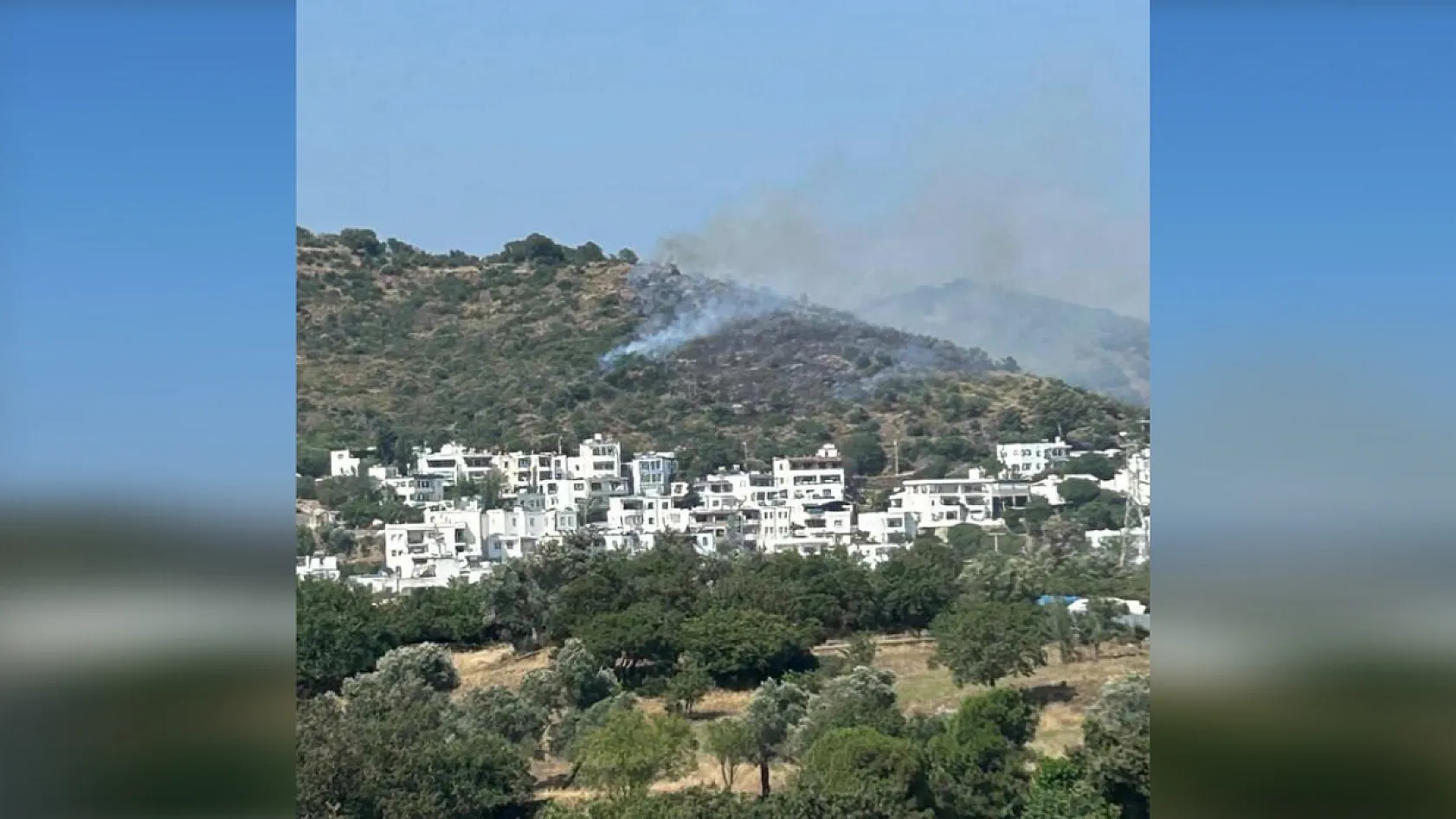 Bodrum'da makilik alanda yangın çıktı