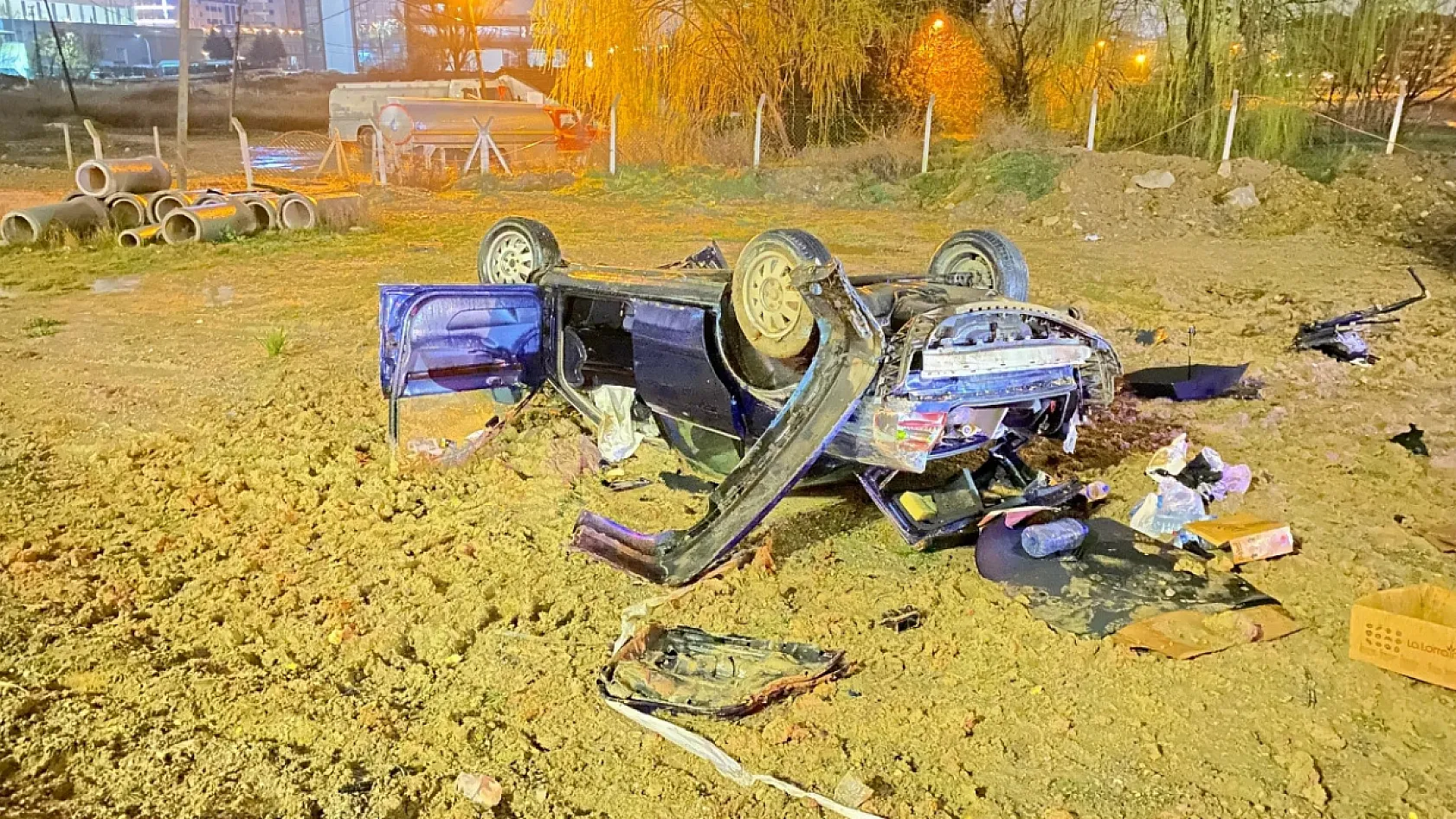 Kontrolden çıkan otomobil takla attı: 1 ölü