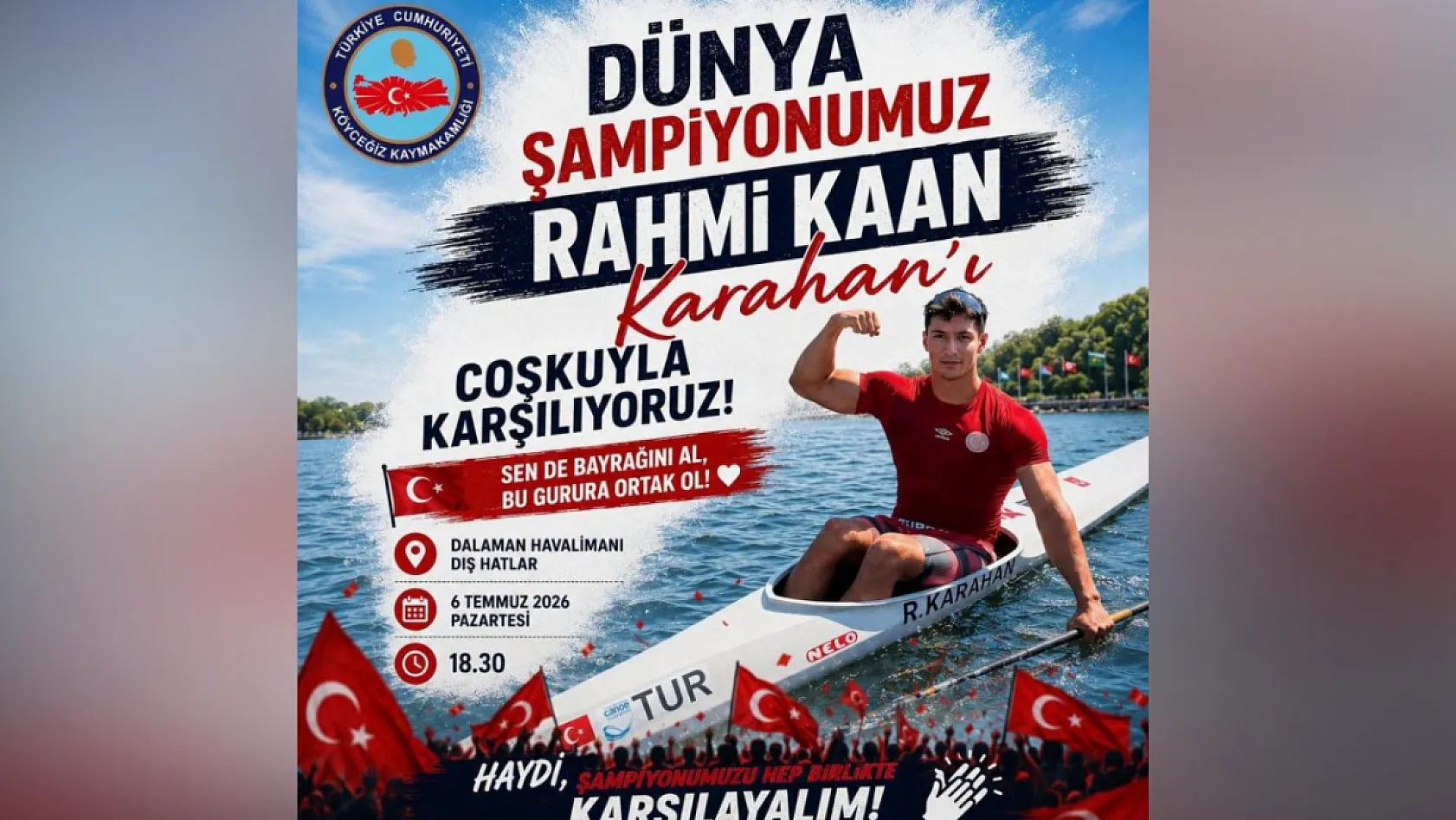 Dünya Şampiyonu Rahmi Kaan Karahan'a Muğla'da Görkemli Karşılama