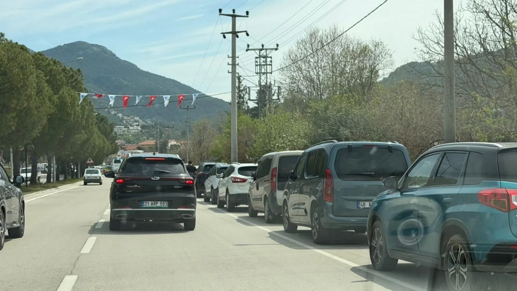 Fethiye'de festival sebebiyle trafik yoğunluğu