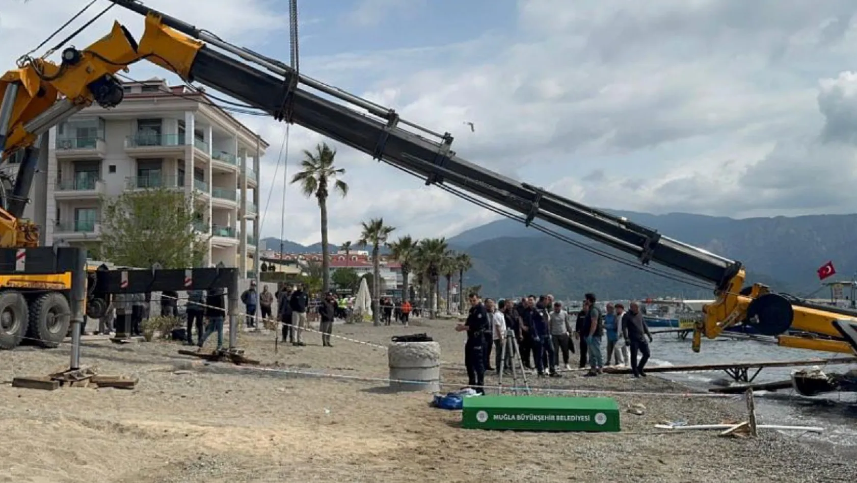 Marmaris'teki 'vinç' kazasında 2 gözaltı