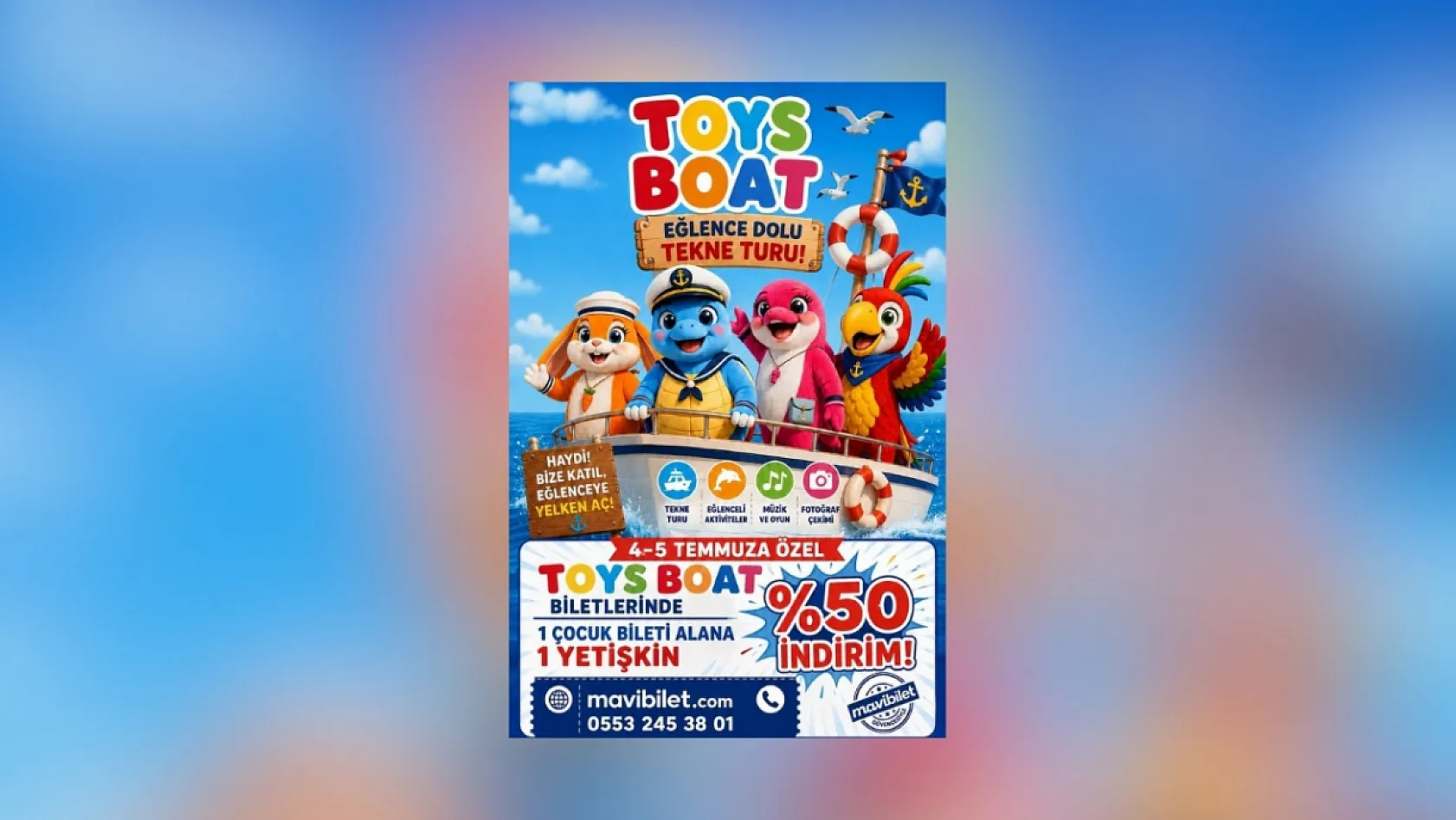 Mavi Bilet güvencesiyle Toys Boat macerası başlıyor: Fethiye'de yepyeni bir çocuk eğlence konsepti