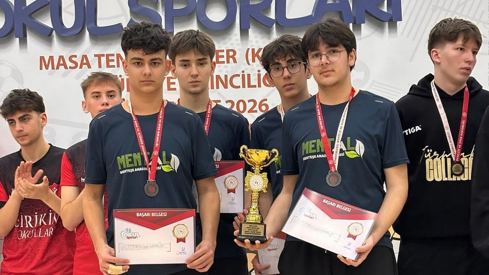 Menteşe Anadolu Lisesi'nden Masa Tenisinde Türkiye üçüncülüğü