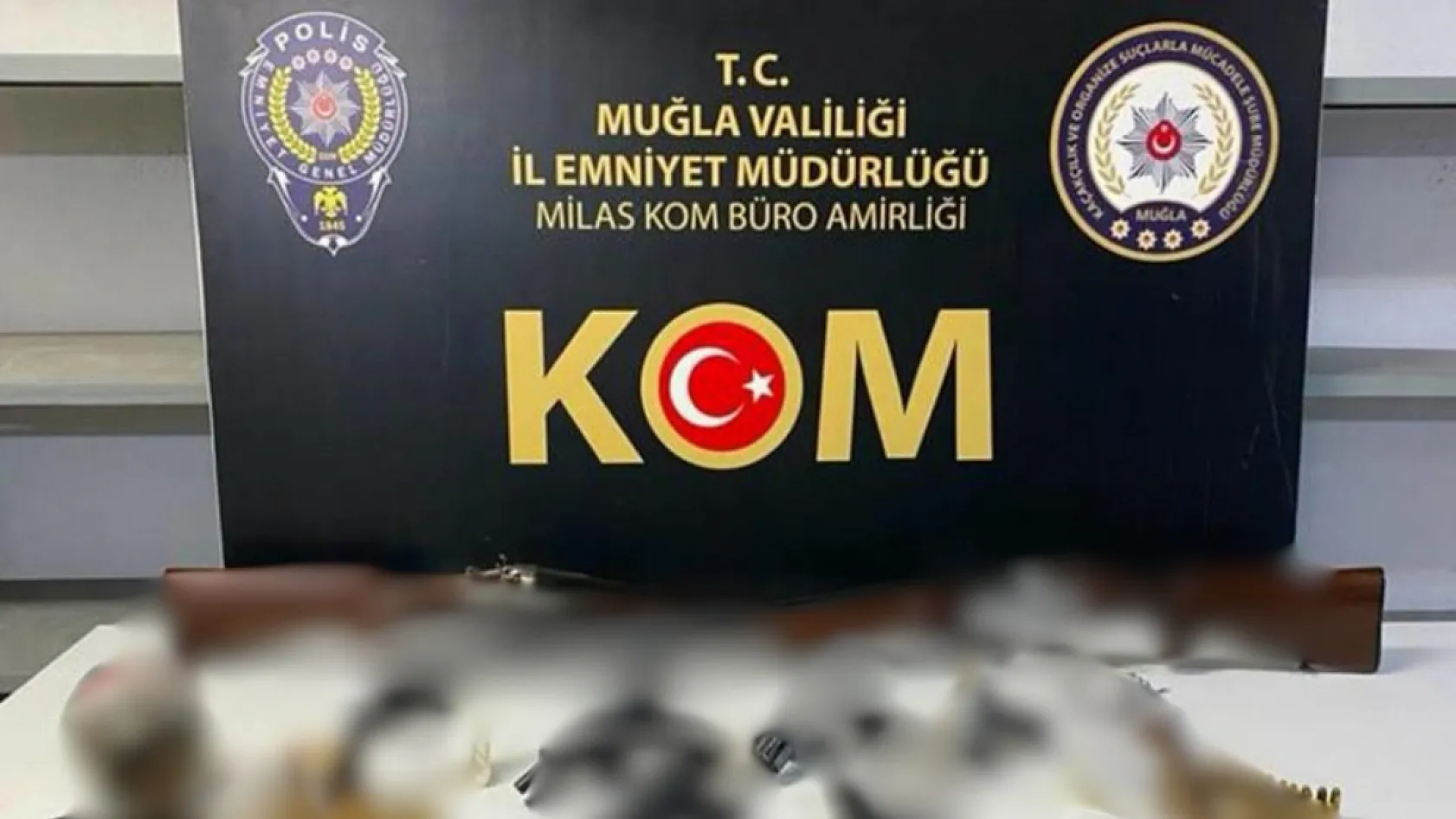Milas'ta ruhsatsız tabanca, tüfek operasyonu