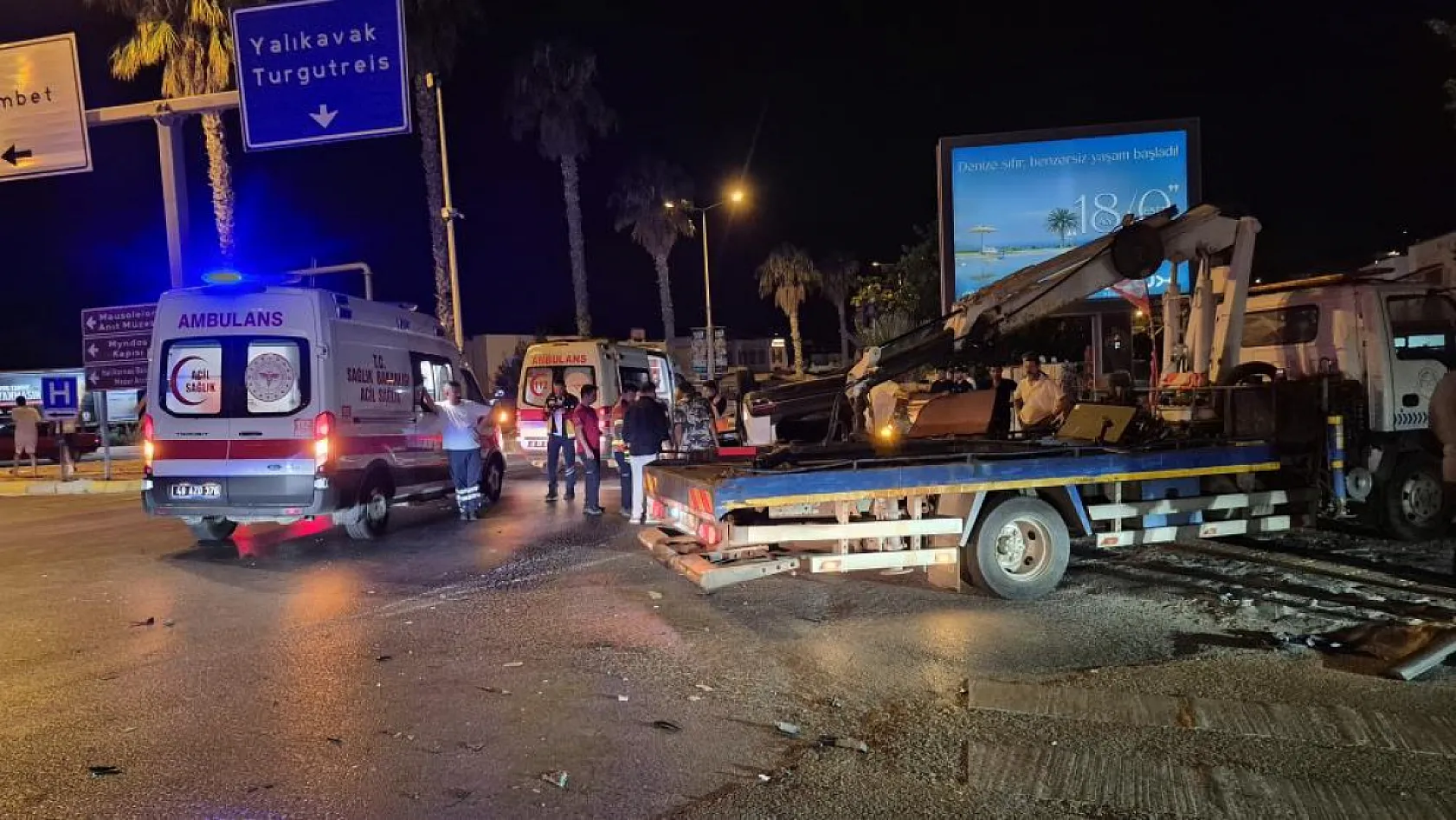 Muğla'da kavşakta çarpışan otomobil devrildi: 1 yaralı