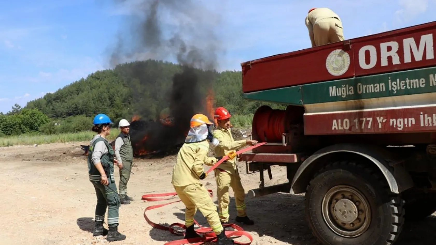 Muğla'da yangın sezonu öncesi orman yangın tatbikatı