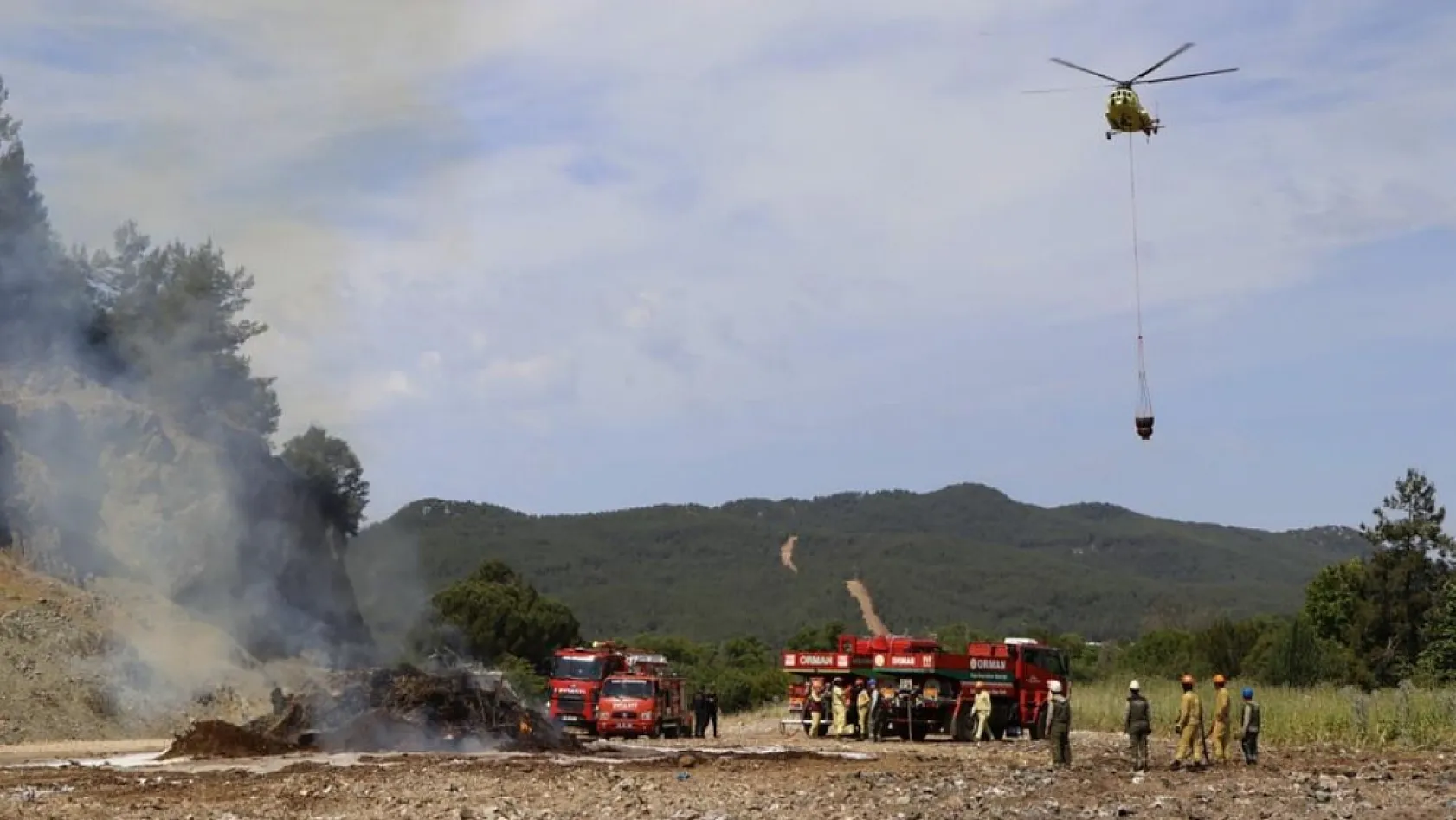 Muğla'da yangın sezonu öncesi orman yangın tatbikatı