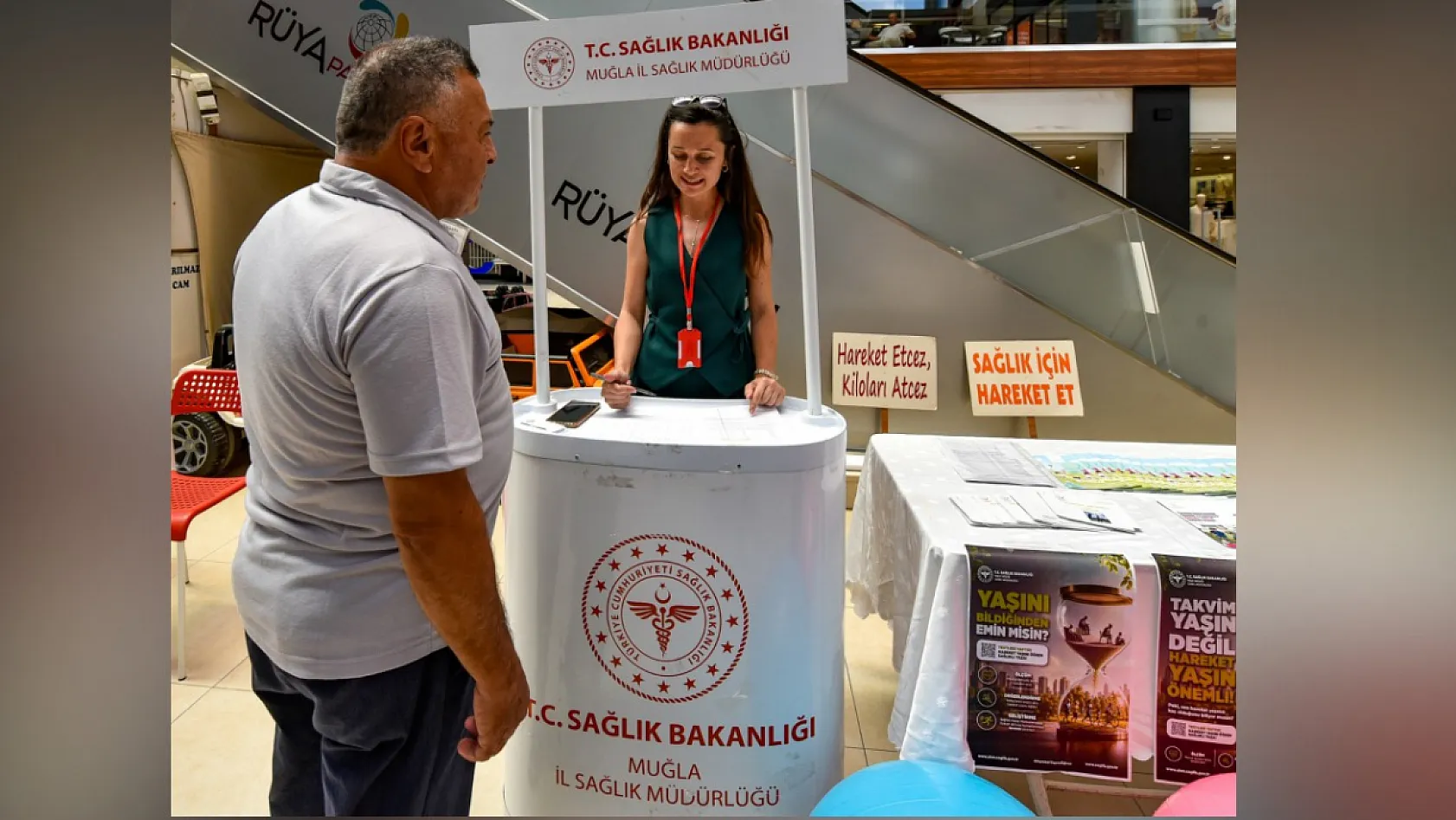 Muğla Rüya Park AVM'de 'Sağlık İçin Hareket Ölçümü' yapıldı