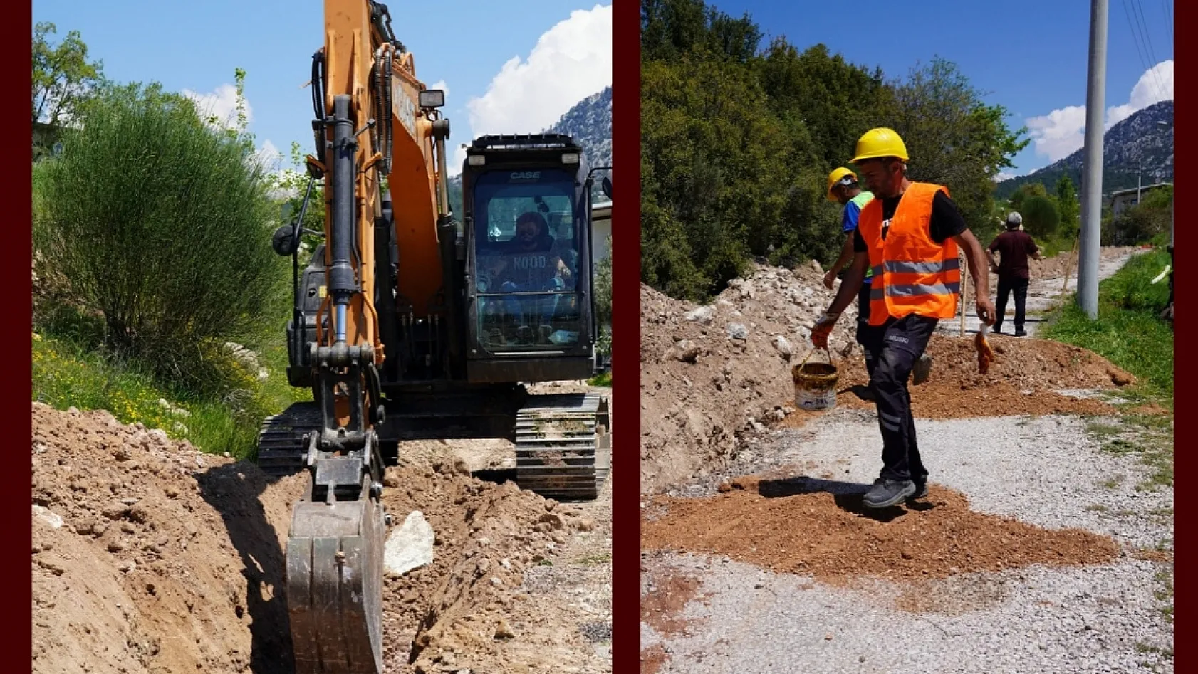 Seydikemer Çatak Mahallesi içme suyu isale hattı yenileniyor