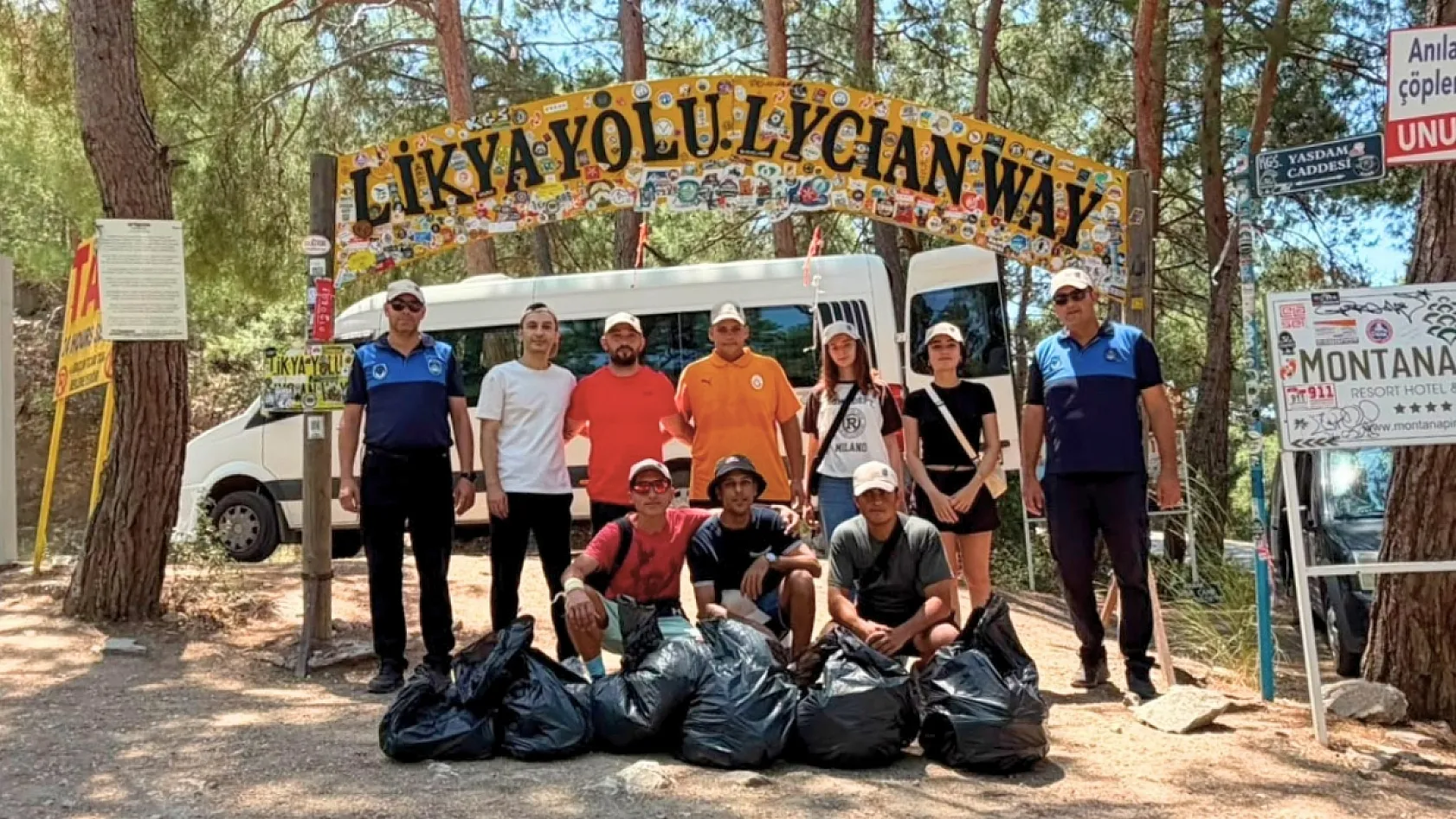 Fethiye Likya Yolu'nda çevre seferberliği: 184 kilogram atık toplandı