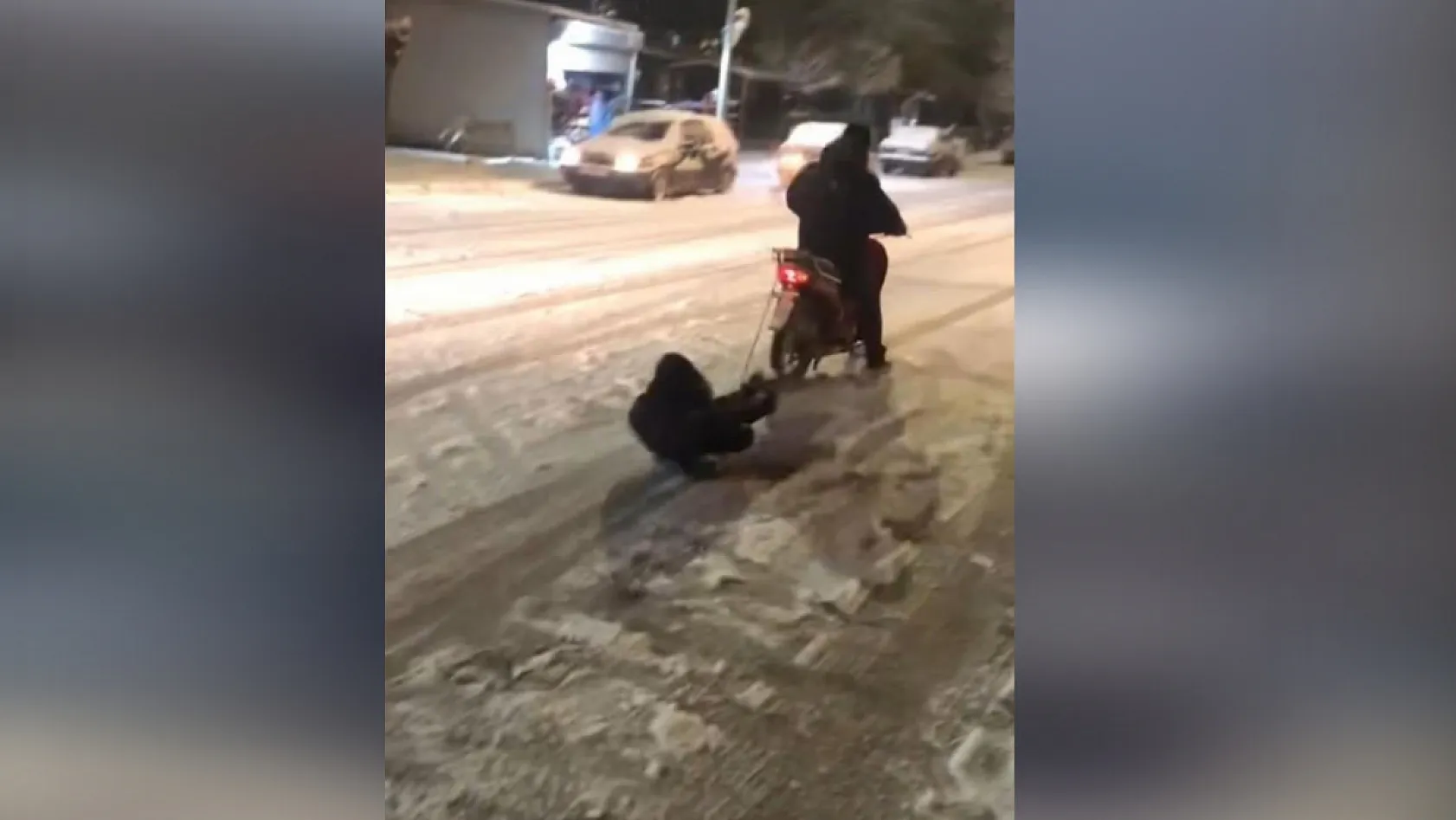Kar yağışı vatandaşın aklını aldı