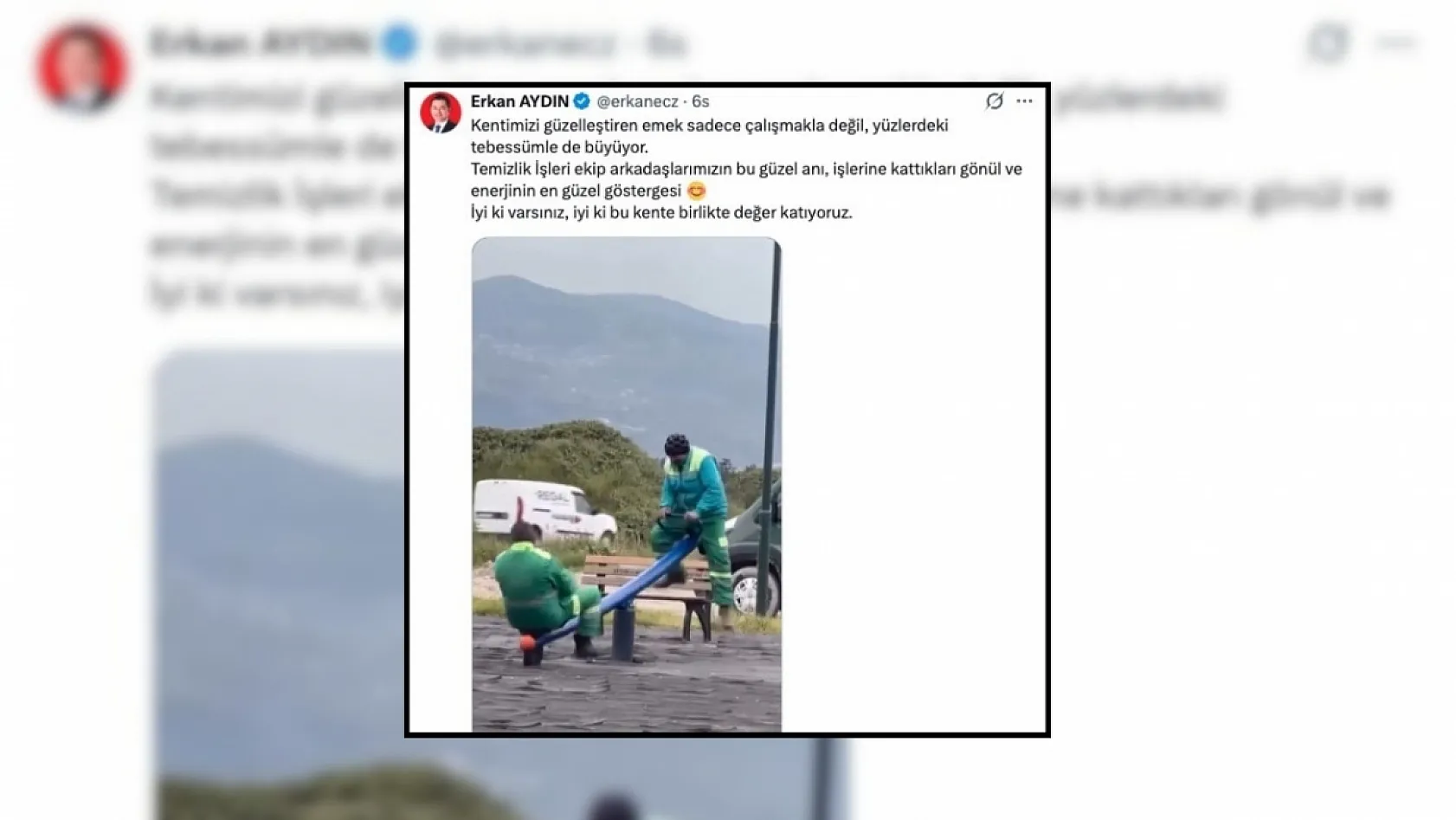 Tahterevalliye binen temizlik işçileri güldürdü