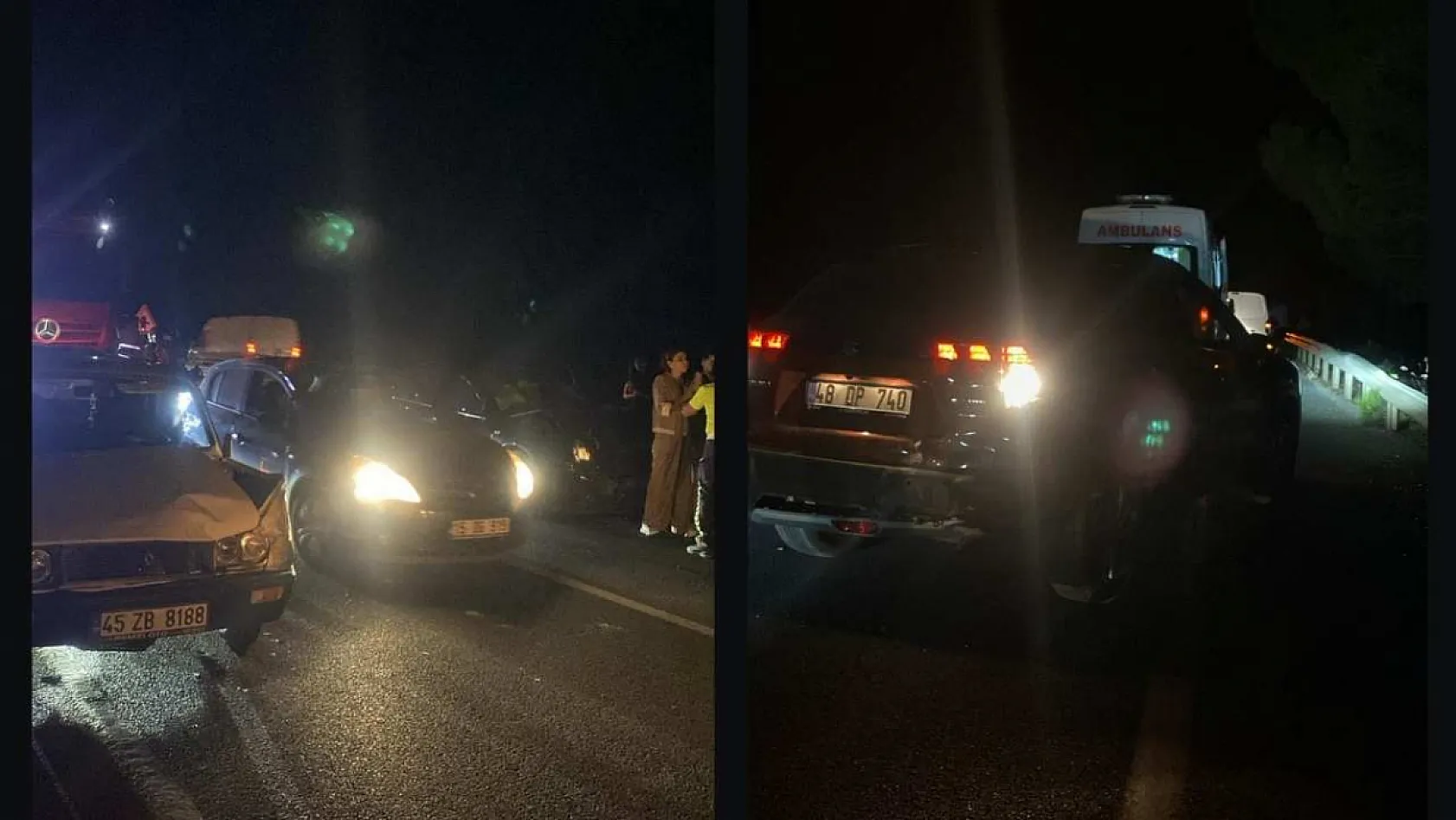Muğla'da 6 araç birbirine girdi