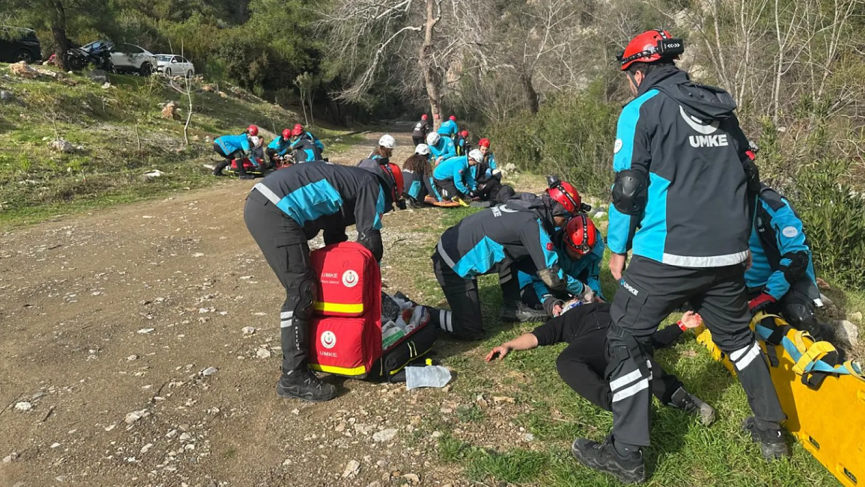 Muğla UMKE'den afetlere yönelik kapsamlı eğitim tatbikatı