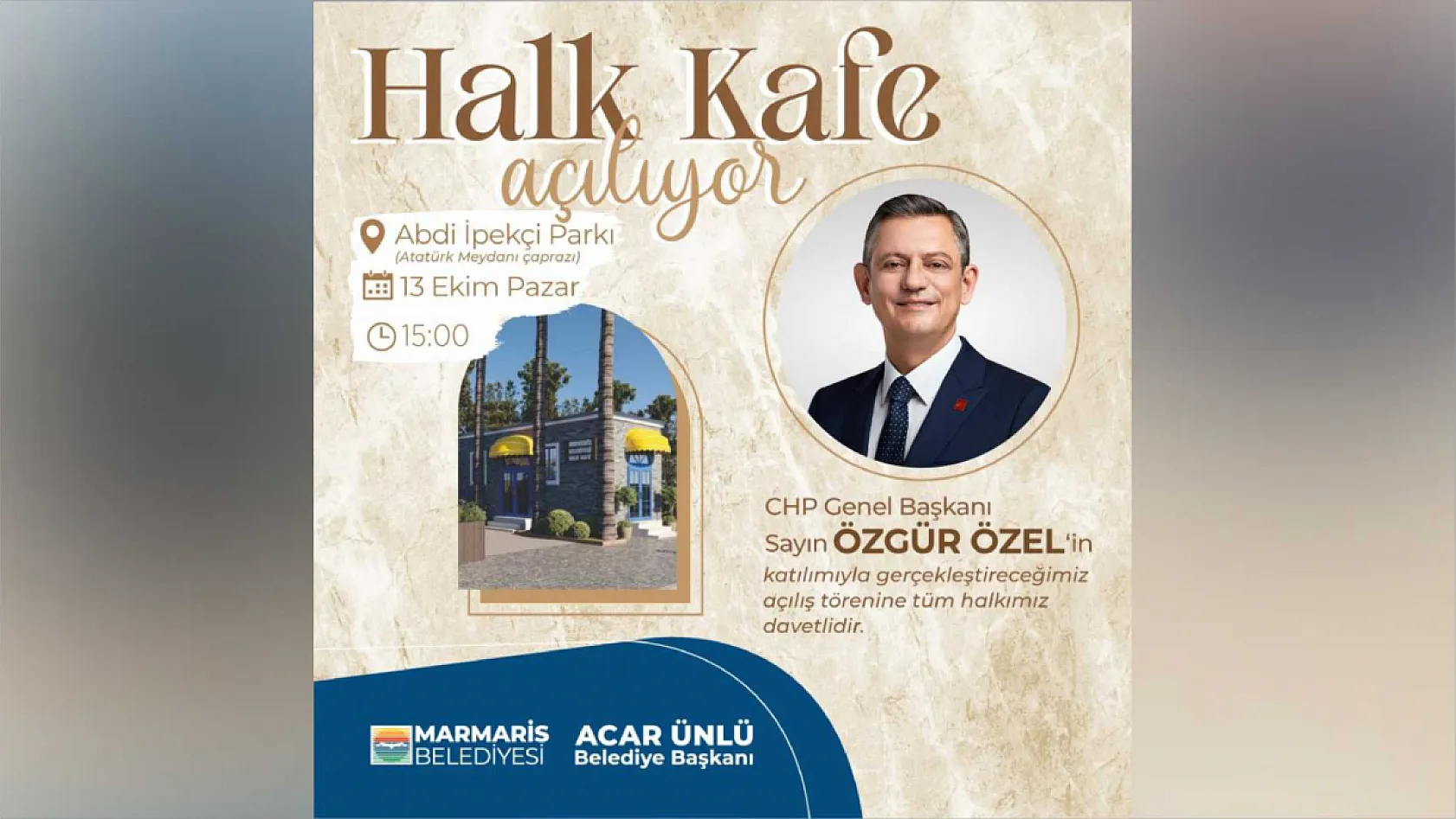 CHP Genel Başkanı Özel Marmaris'e geliyor
