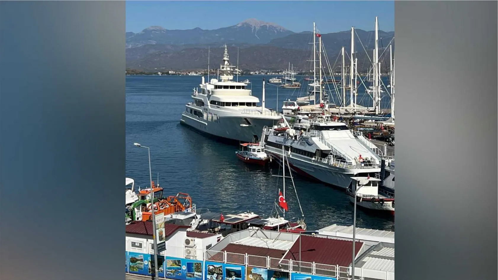 Göz kamaştıran mega yat 'Ecstasea' Fethiye'de