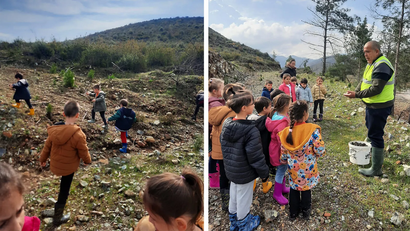 Marmaris'te fidanlar toprakla buluşmaya devam ediyor