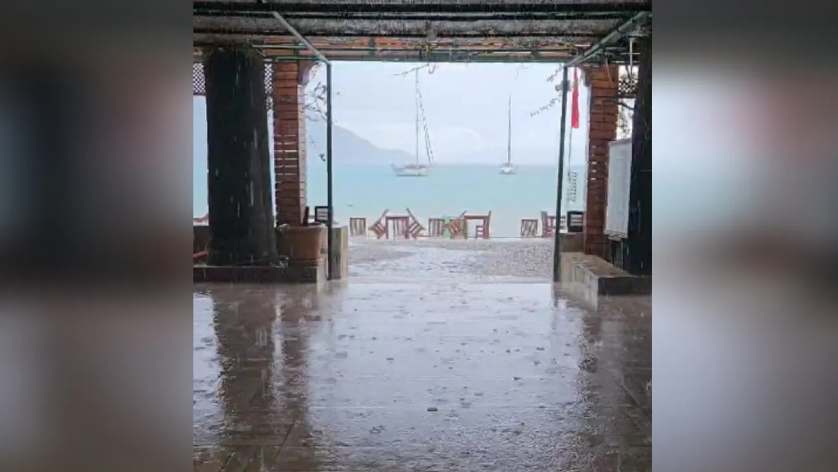 Muğla'da kuvvetli yağış ve fırtına etkili oldu