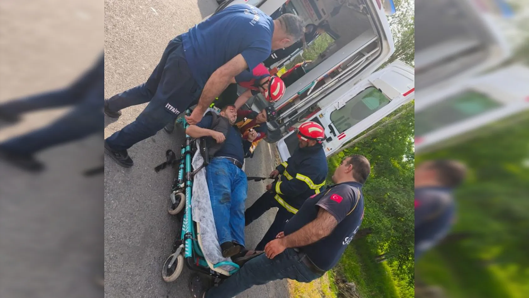 Feci trafik kazası: Azerbaycan plakalı araç takla attı, 1'i ölü 4 yaralı