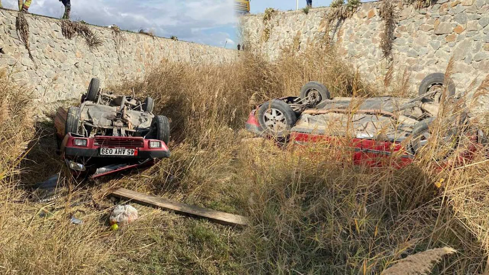 Otomobil tarlaya uçtu: 1'i bebek 5 yaralı