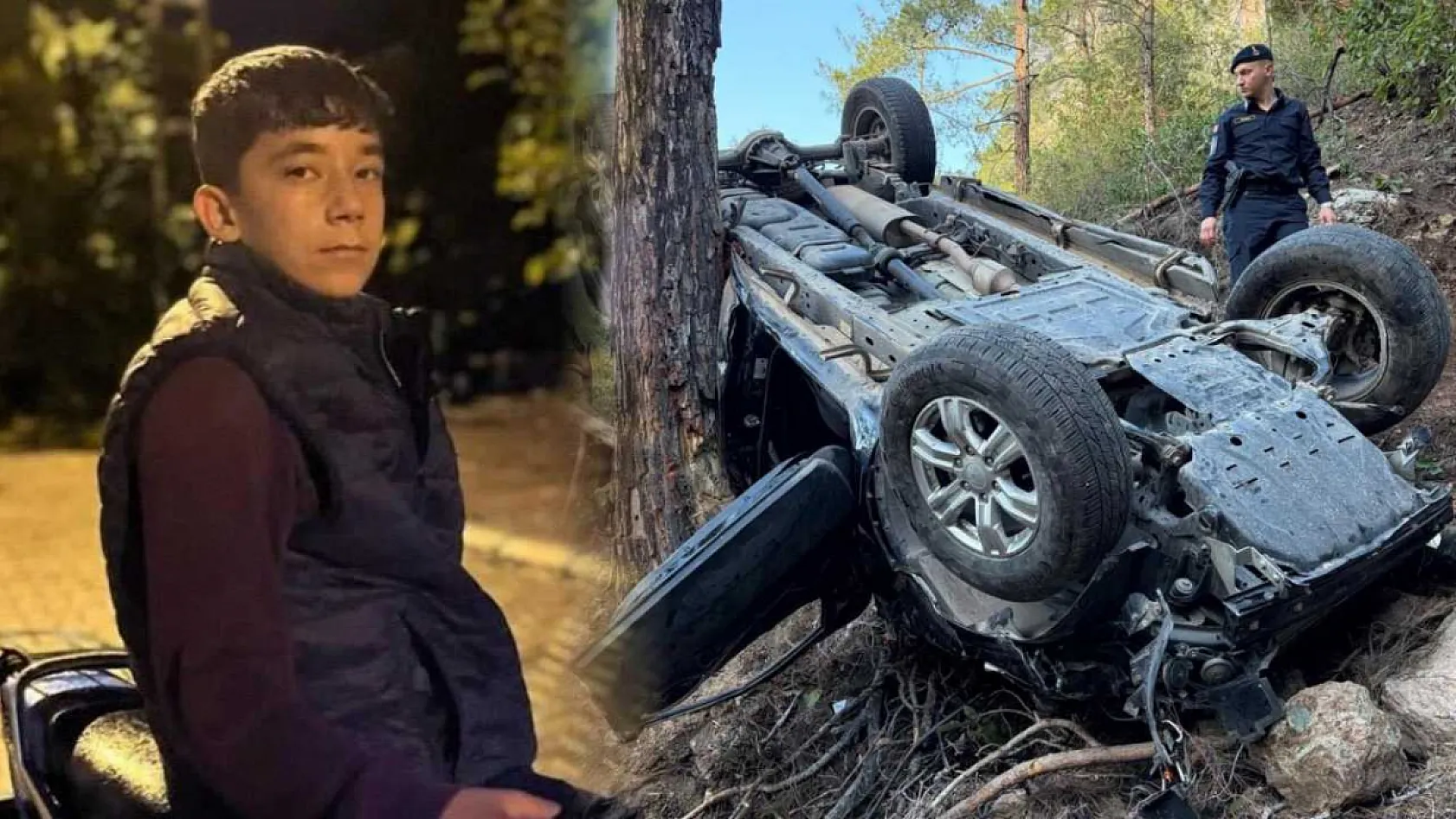 Otomobil uçuruma yuvarlandı, çocuk sürücü hayatını kaybetti