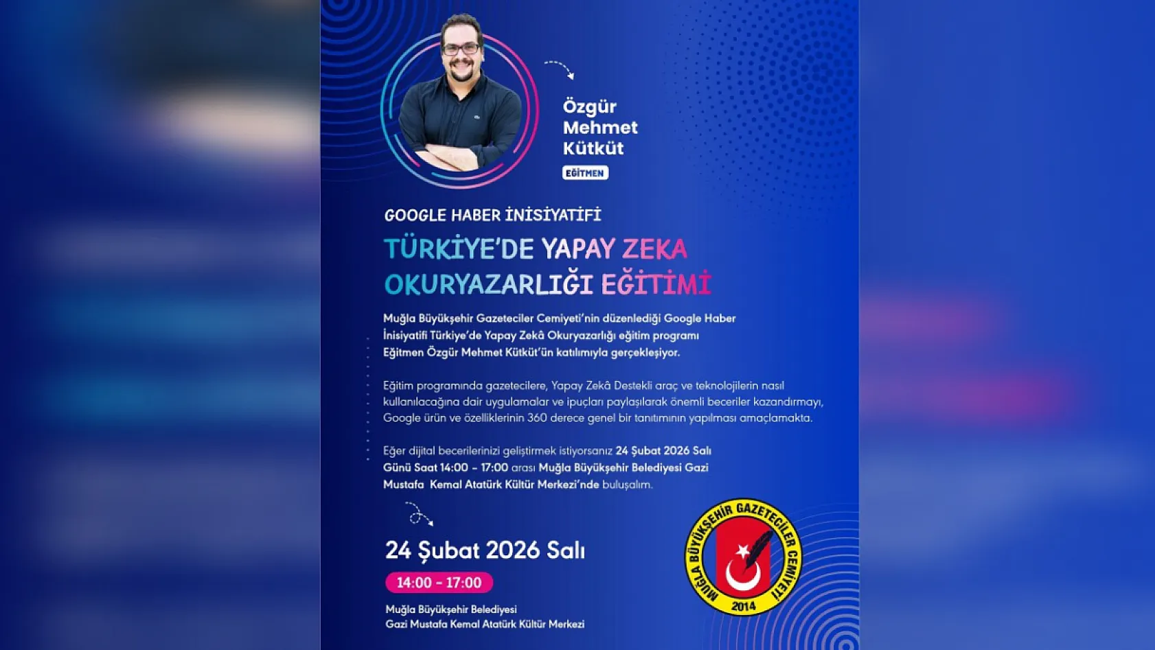 Muğla'da gazetecilere 'Yapay Zeka Okuryazarlığı' eğitimi
