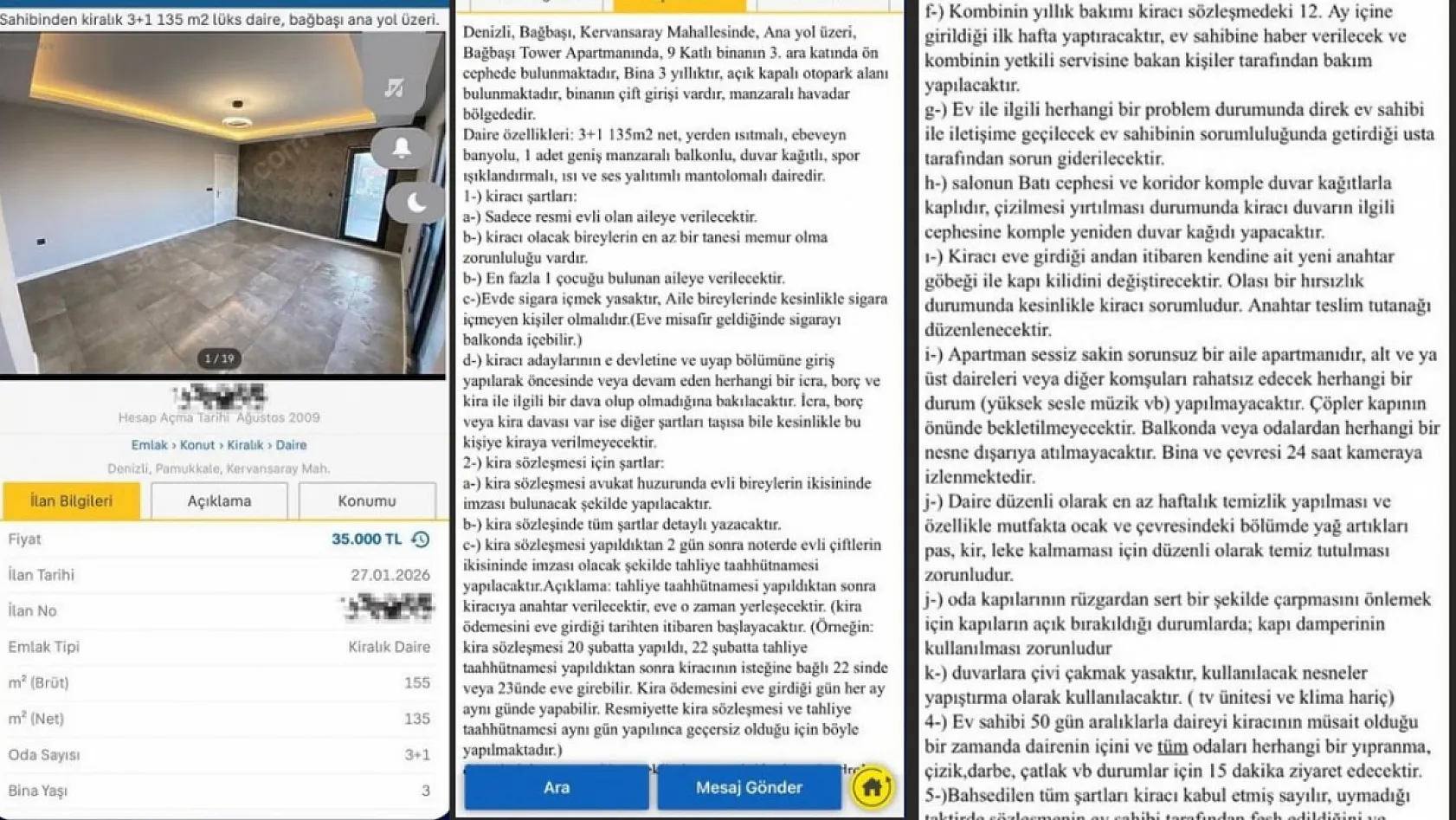 Böyle ilan görülmedi! Kiracıdan istenenler pes dedirtti