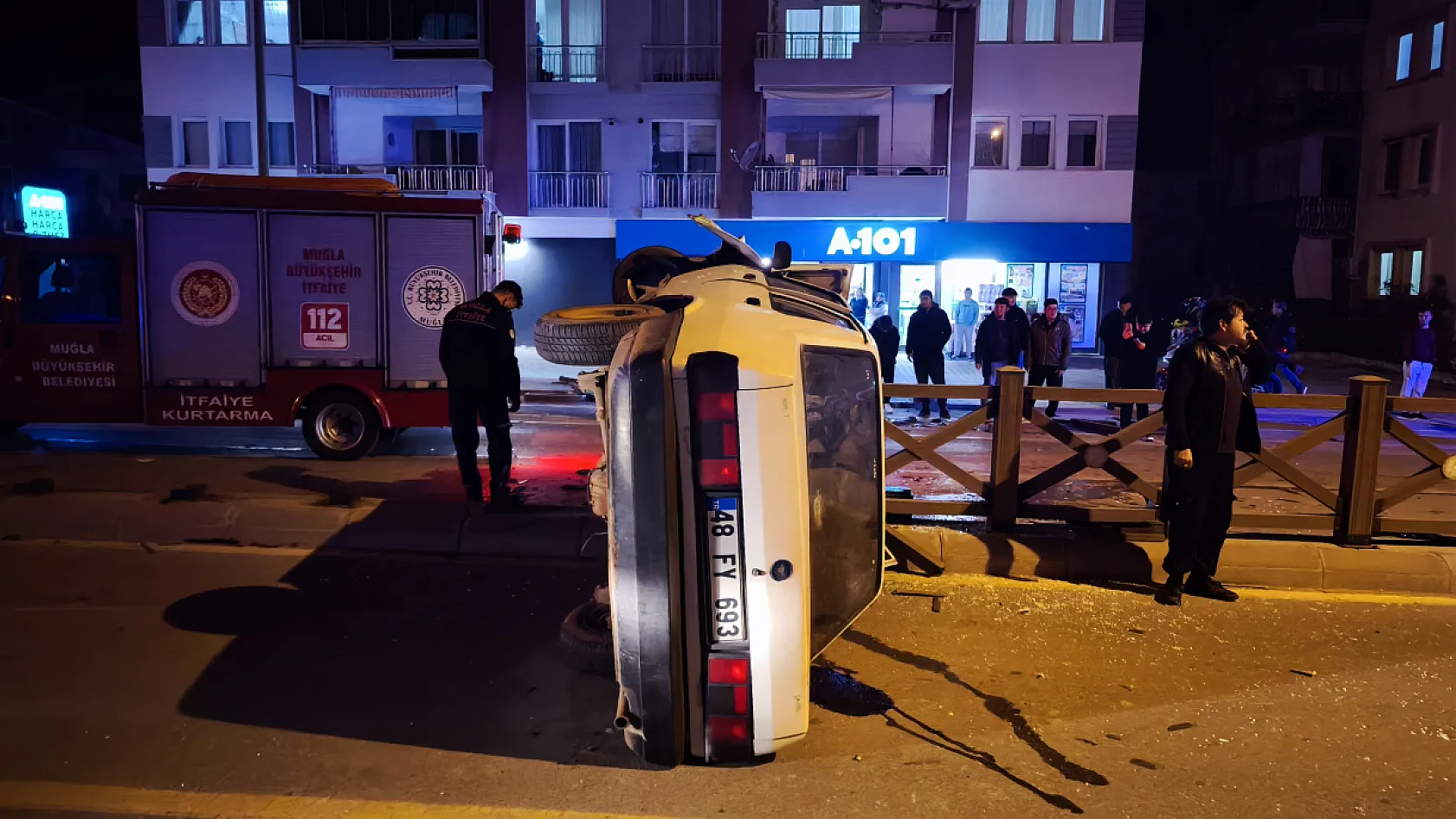 Fethiye'de Ölüdeniz Yolu Üzeri Korkutan Kaza