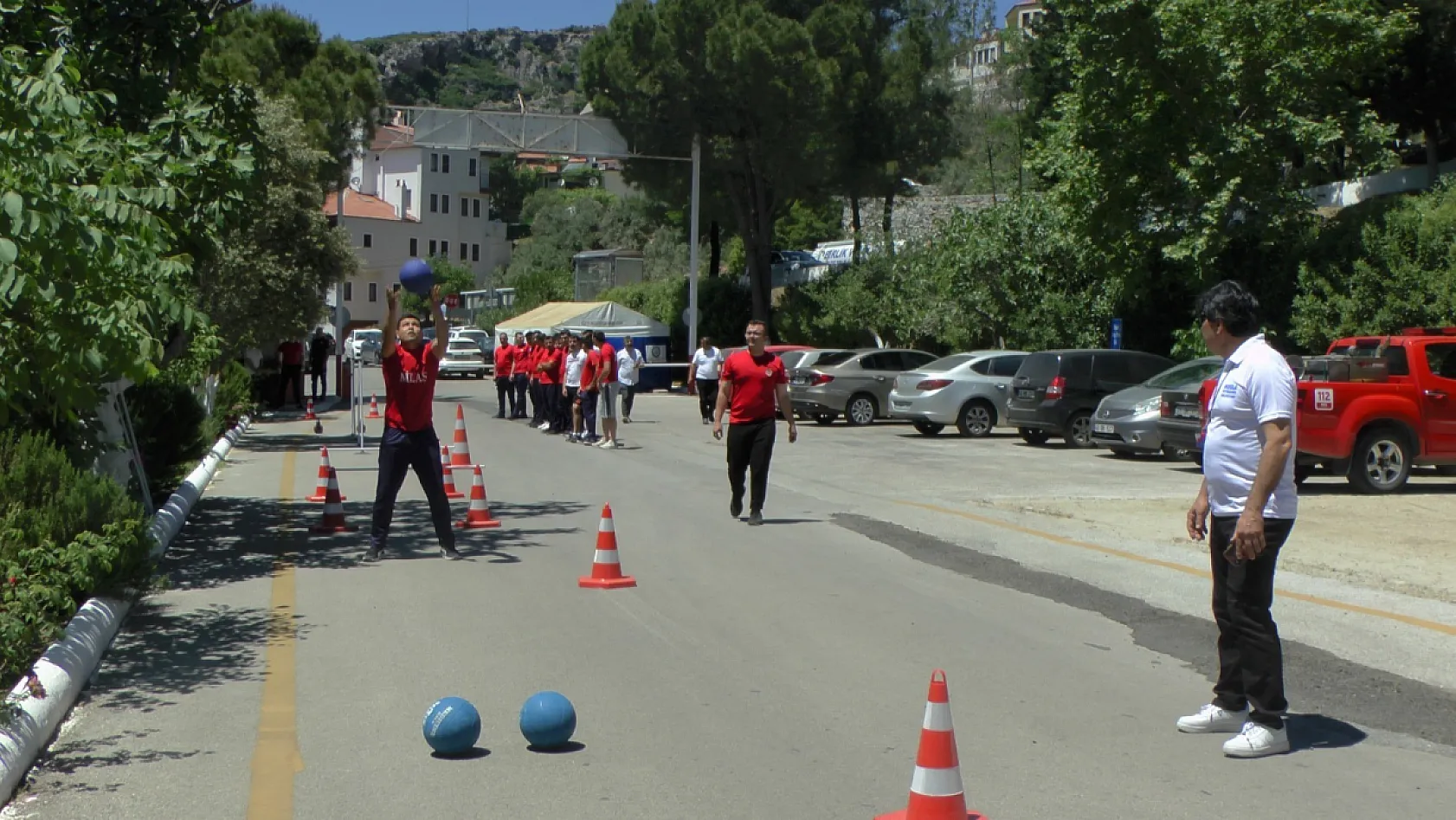Muğla'da İtfaiyecilere Kondisyon İçin Spor Parkuru Testi