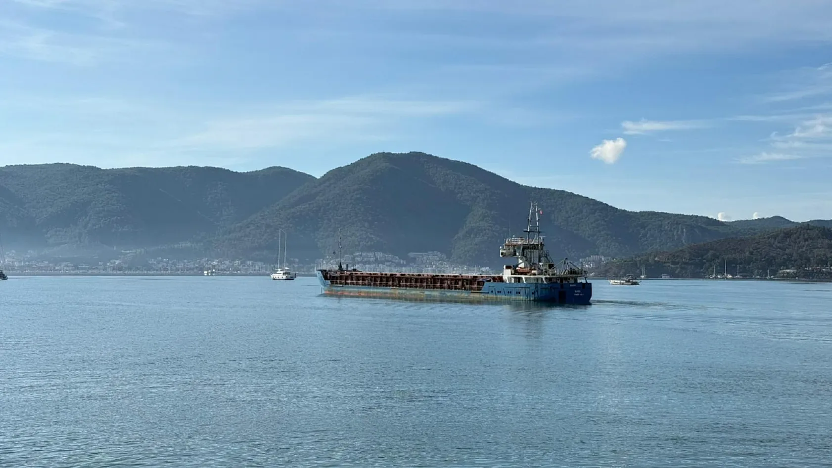 88 Metre Uzunluğundaki AJOS Kargo Gemisi, Fethiye'de