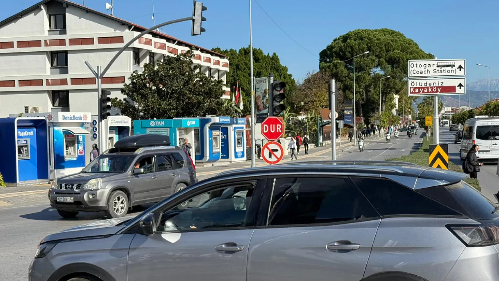 Fethiye Köprübaşı'nda sürücülerin zor anları