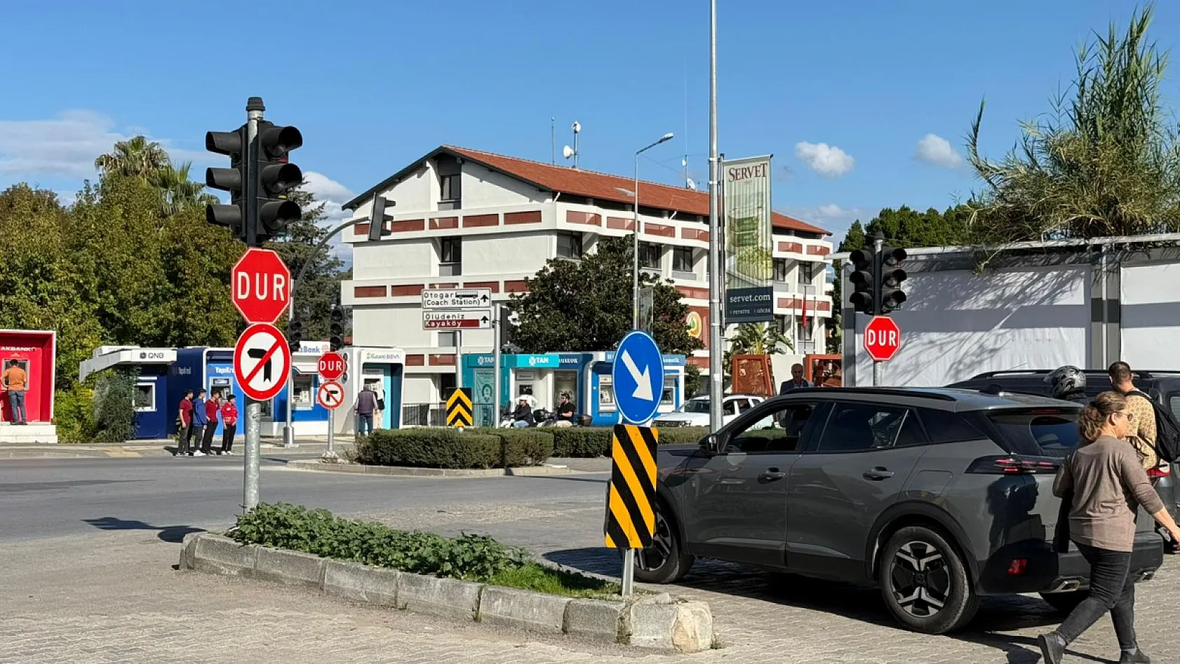 Fethiye Köprübaşı'nda sürücülerin zor anları