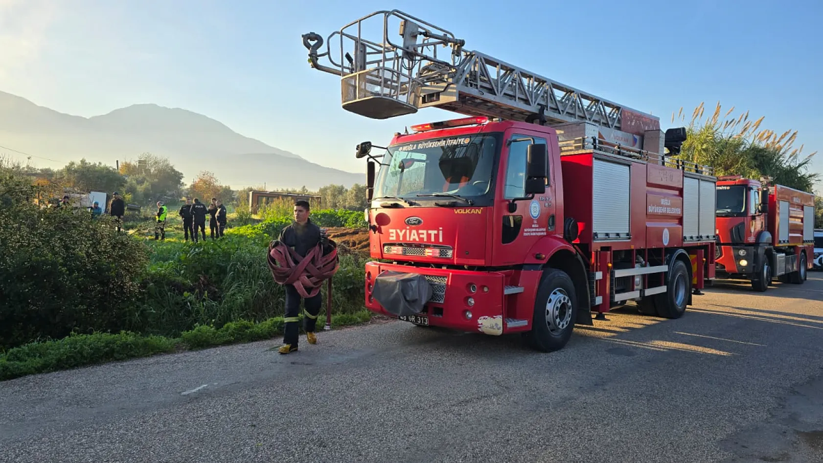 Fethiye'de tek katlı evde yangın: 92 yaşındaki kadın ağır yaralandı