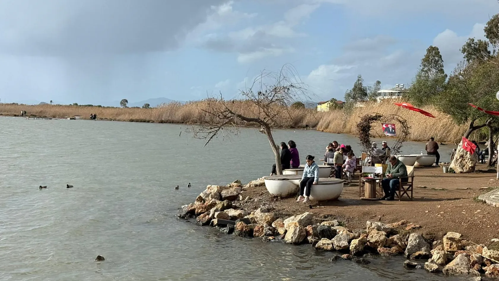 Fethiye'de güneş yüzünü gösterdi, Ördek Adası'nda manzara hayran bıraktı