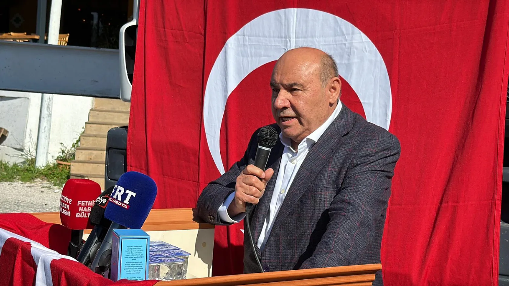 Fethiye'de Sahil Cami'nin temeli dualarla atıldı: Kurban Bayramı'na yetiştirilecek