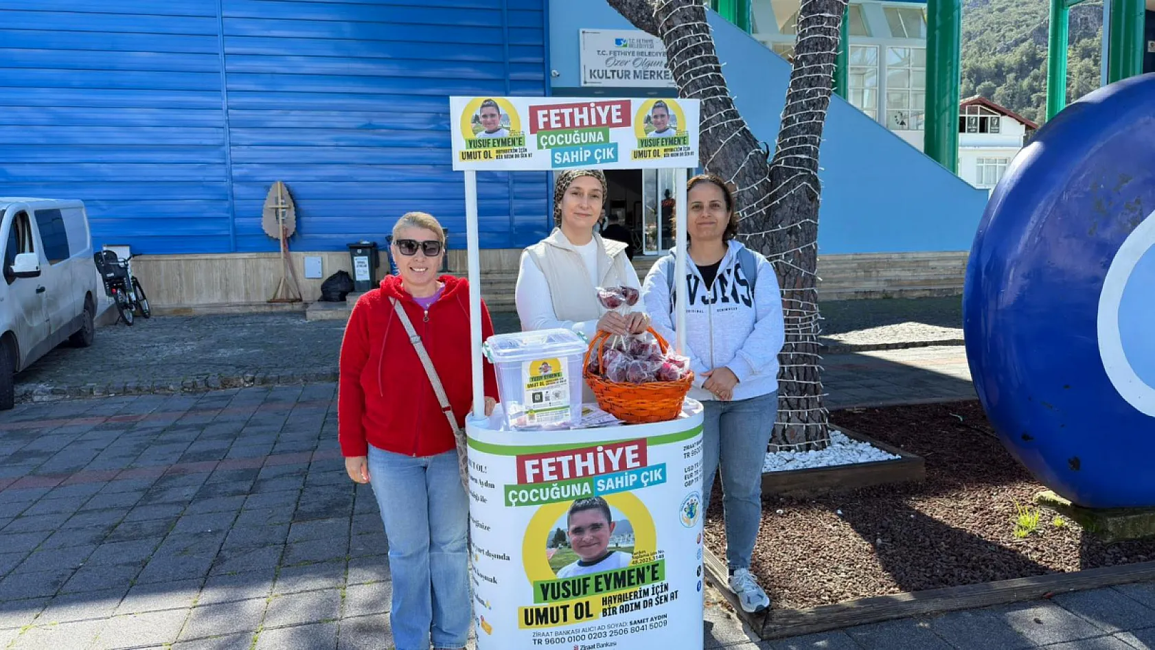 Fethiye Beşkaza Meydanı'nda Yusuf Eymen İçin Bağış Kampanyası