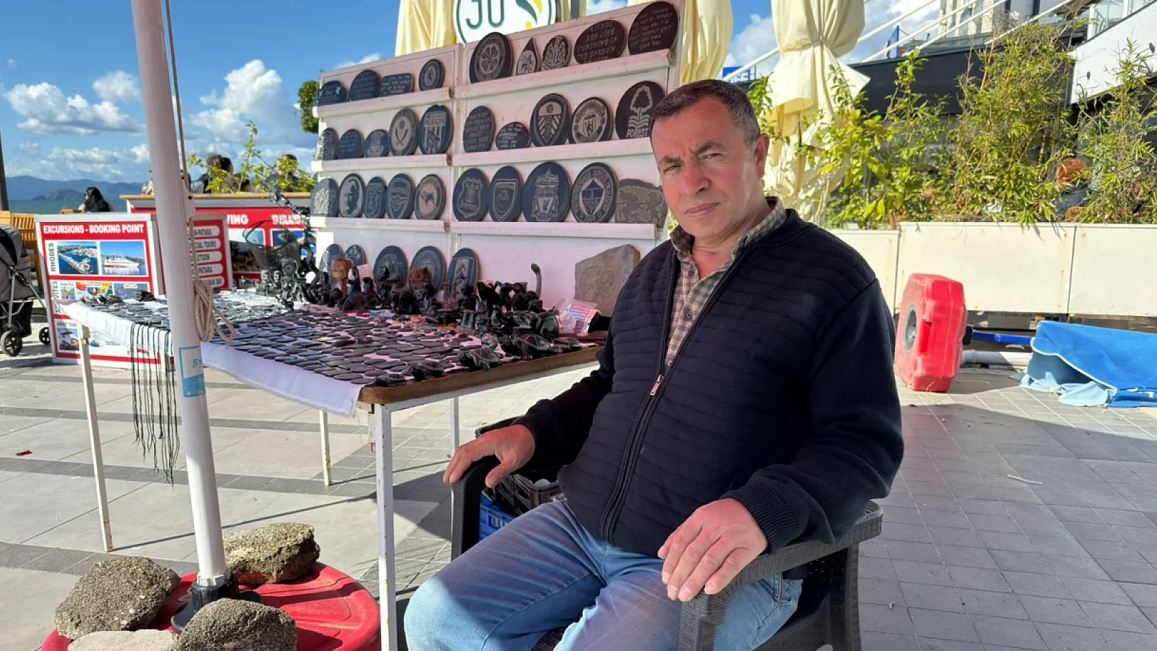 Fethiye'de taşı sanata dönüştürdü! 30 yıldır ekmeğini taştan çıkarıyor