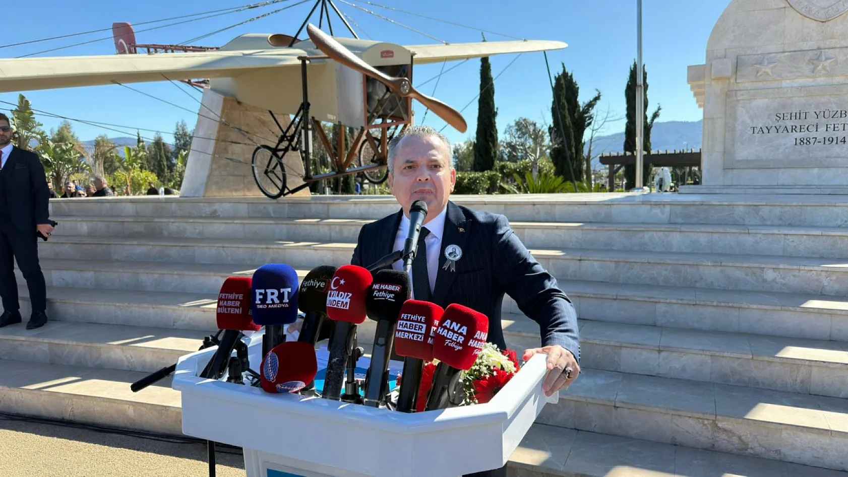 Fethiye, İlk Türk Hava Şehidi Fethi Bey'i saygıyla andı