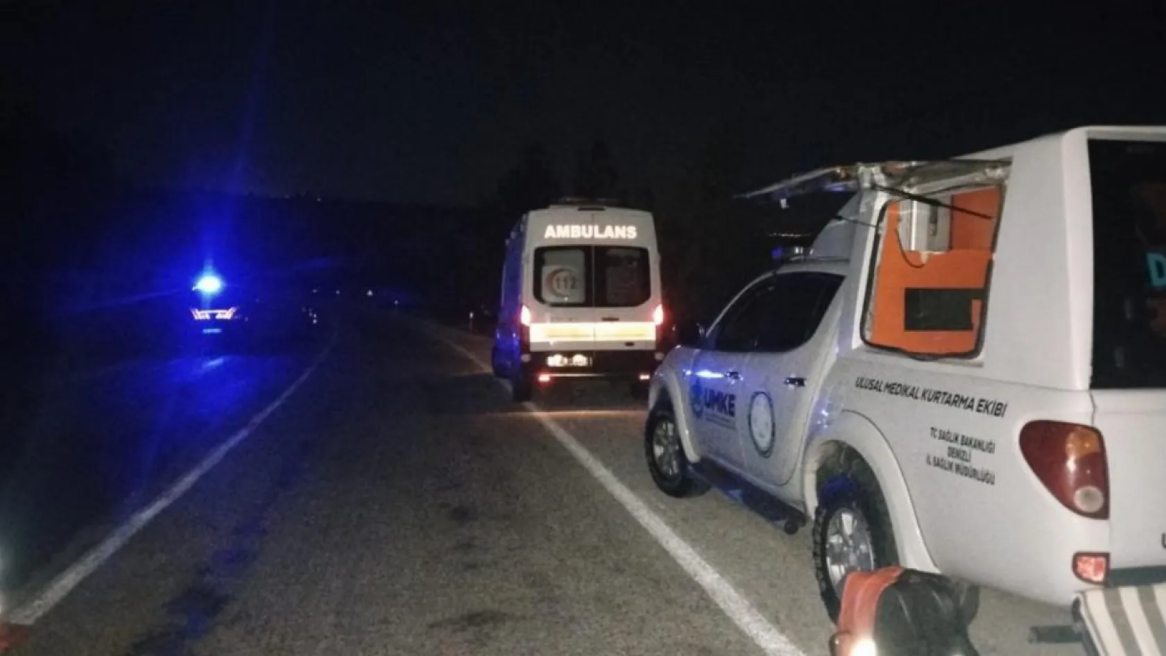 Yabani hayvana çarpan hafif ticari araç şarampole uçtu