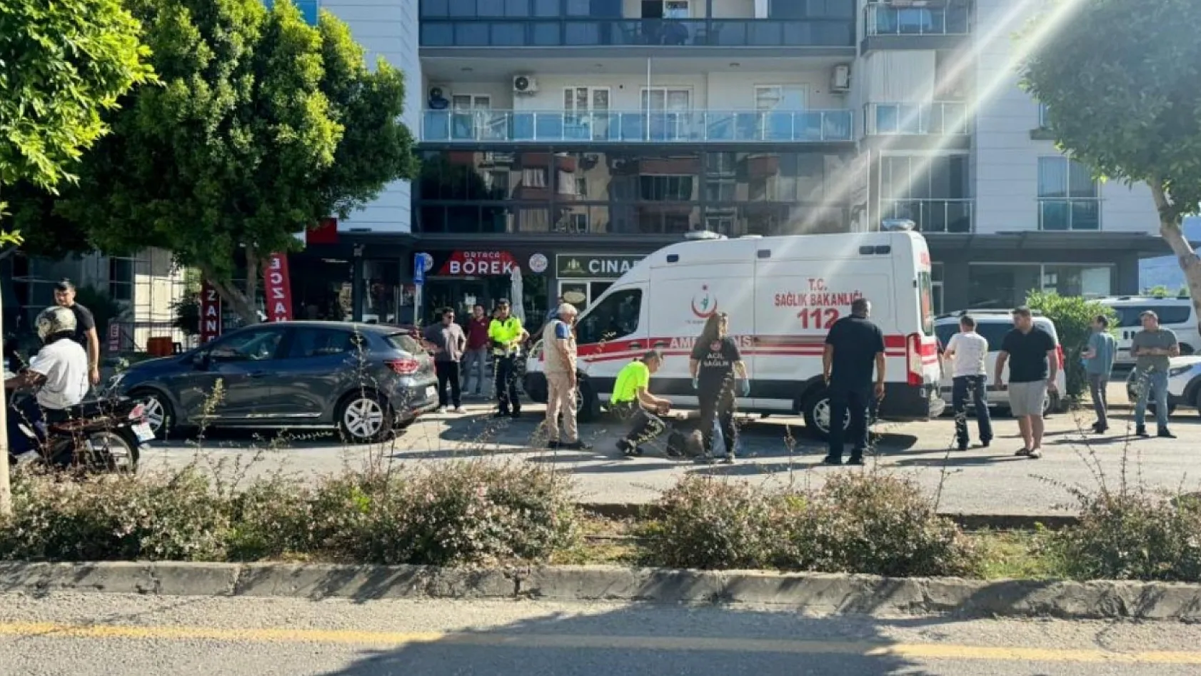 Ortaca'da Motosiklete Otomobil Çarptı: 1 Yaralı
