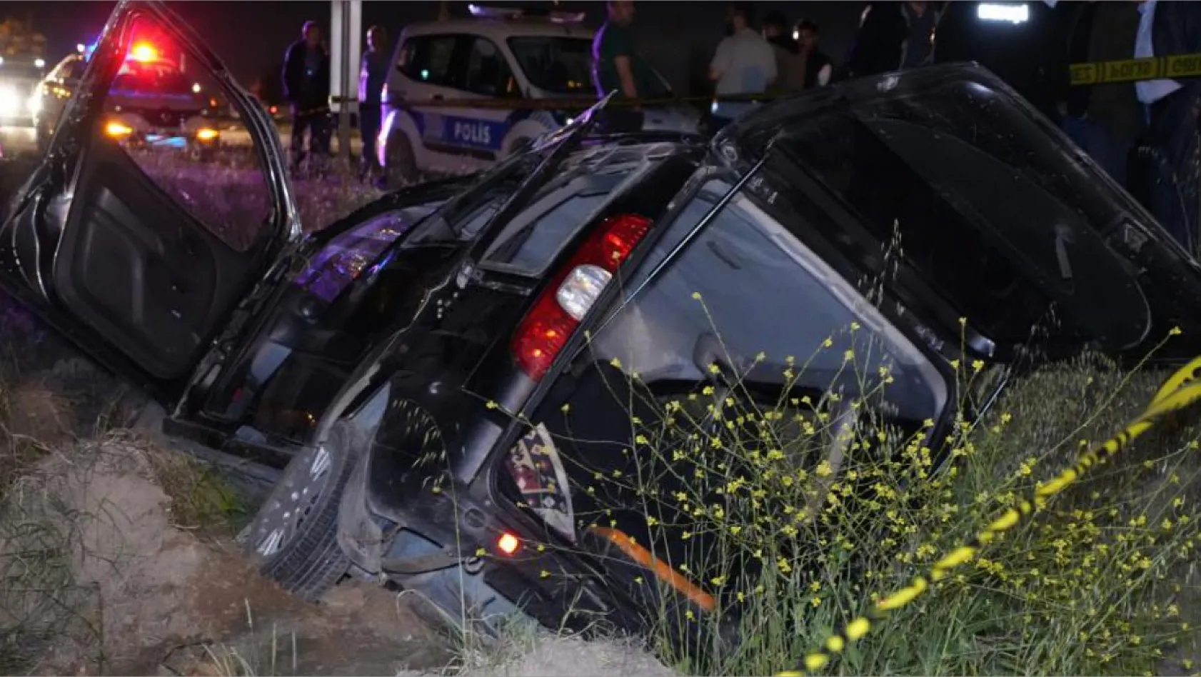 Şarampole devrilen araç hurdaya döndü: 1 ölü, 3 yaralı