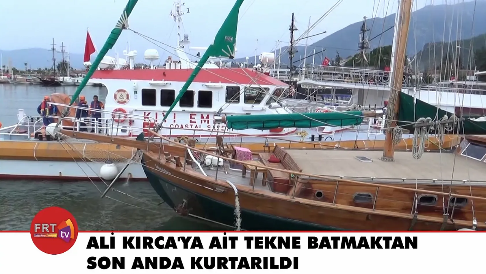 Ali Kırca'ya ait tekne batmaktan son anda kurtarıldı