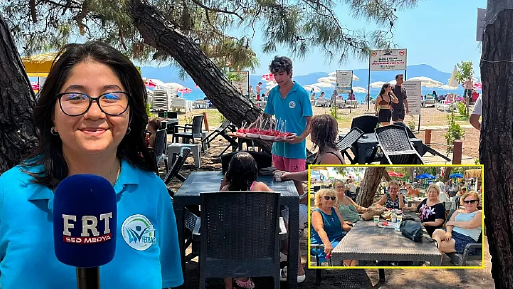 Fethiye Akmaz Halk Plajı'nda yaz sıcağına karşı serinleten ikram: Ücretsiz karpuz