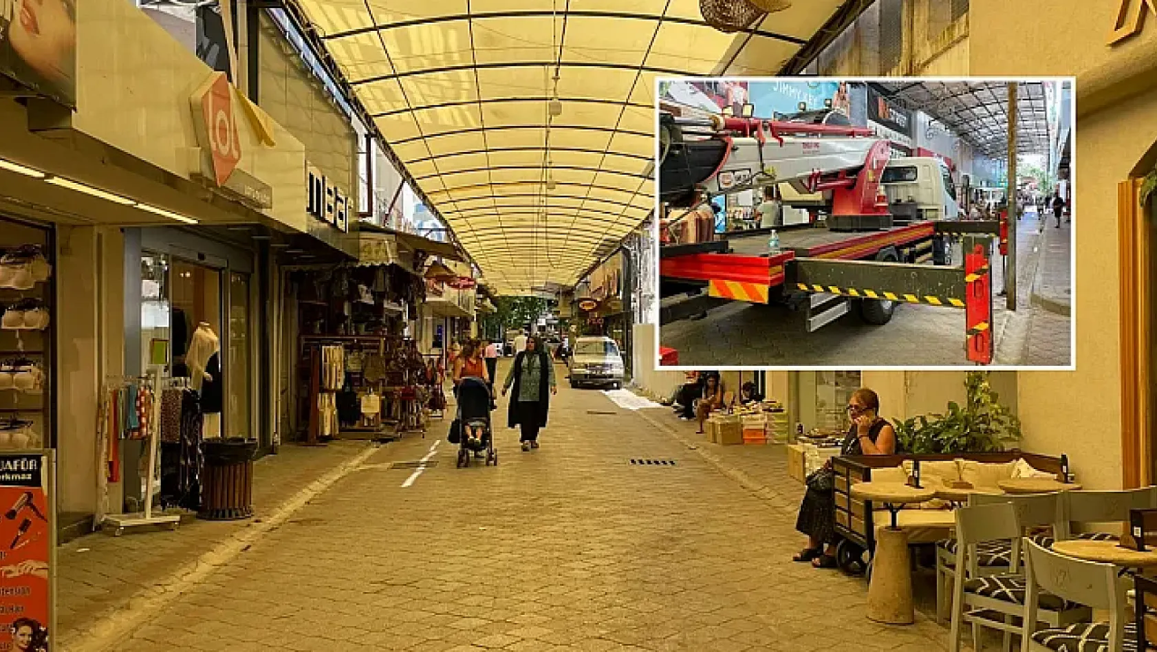 Fethiye'de 'Şemsiyeli Sokak' için son rötuşlar yapılıyor