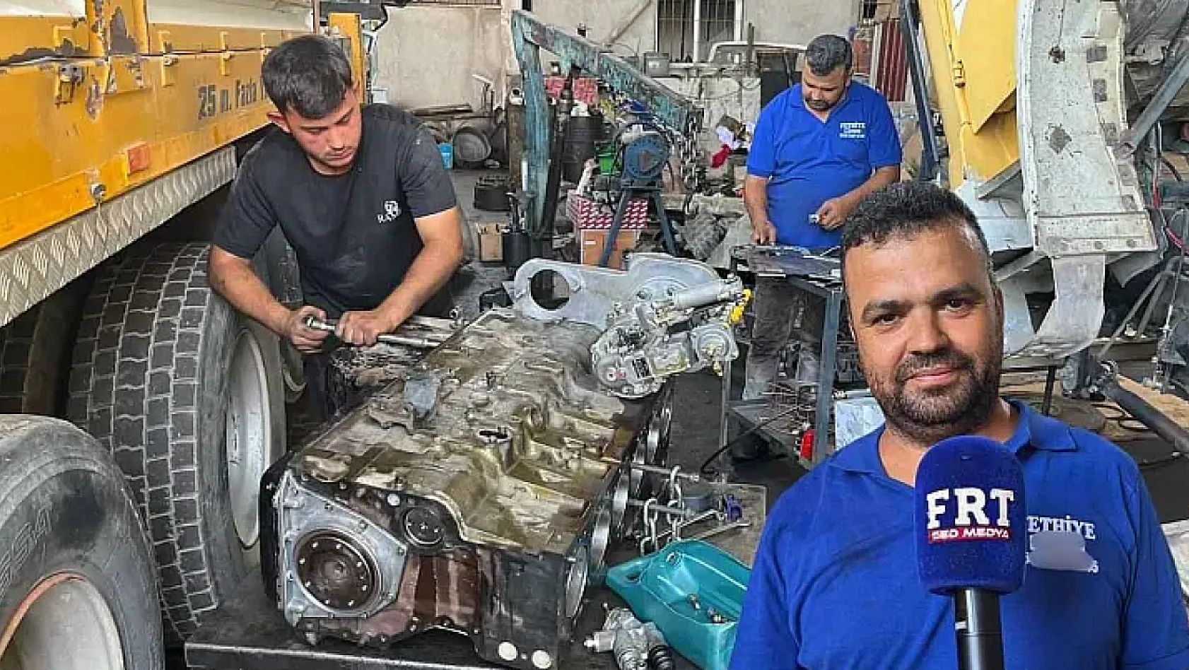Fethiye Sanayisinde kamyon ustasından yaz aylarında araç bakımı uyarısı